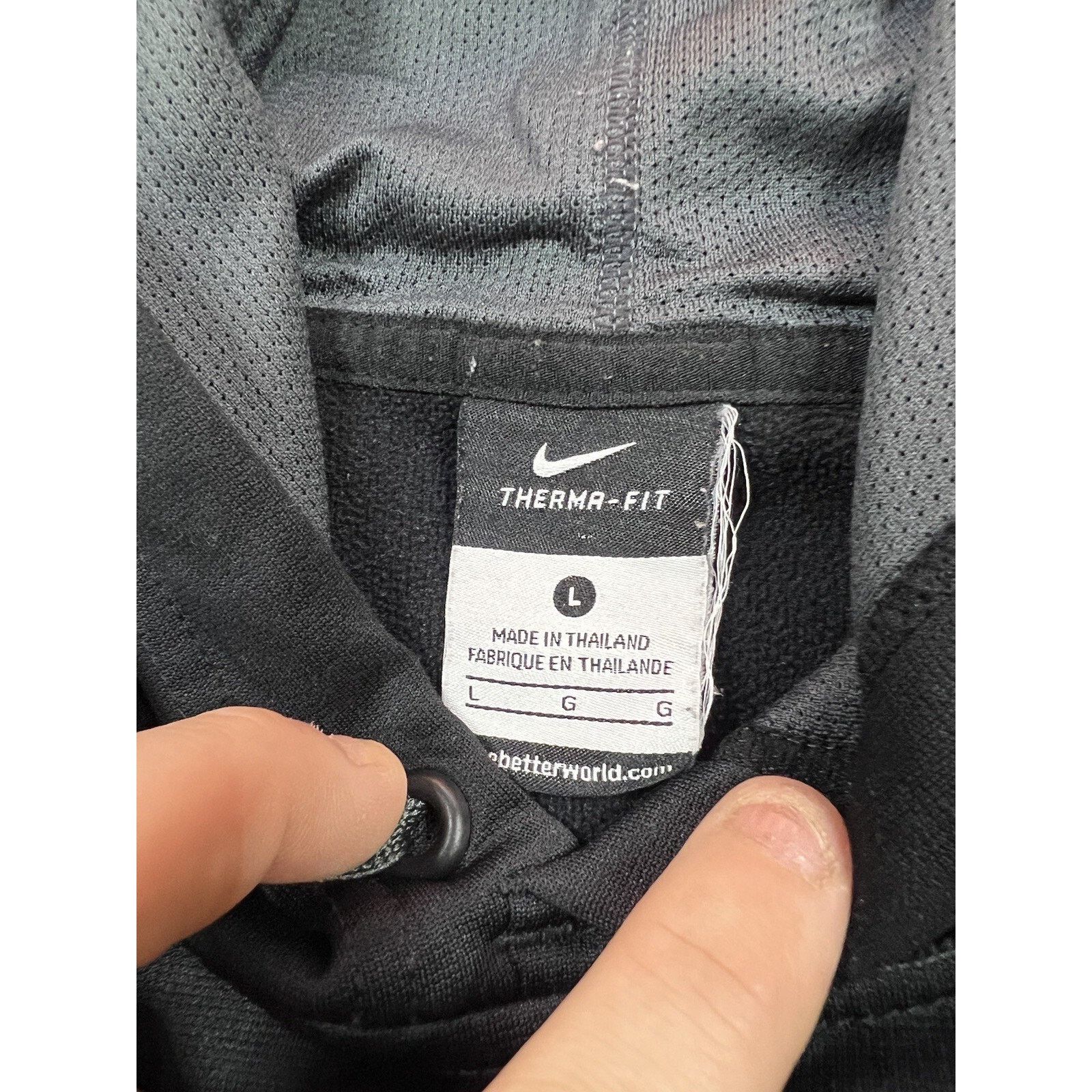 Nike Vintage Nike Pullover Men's Large Black Training Hoodie Size US L / EU 52-54 / 3 - 3 Thumbnail