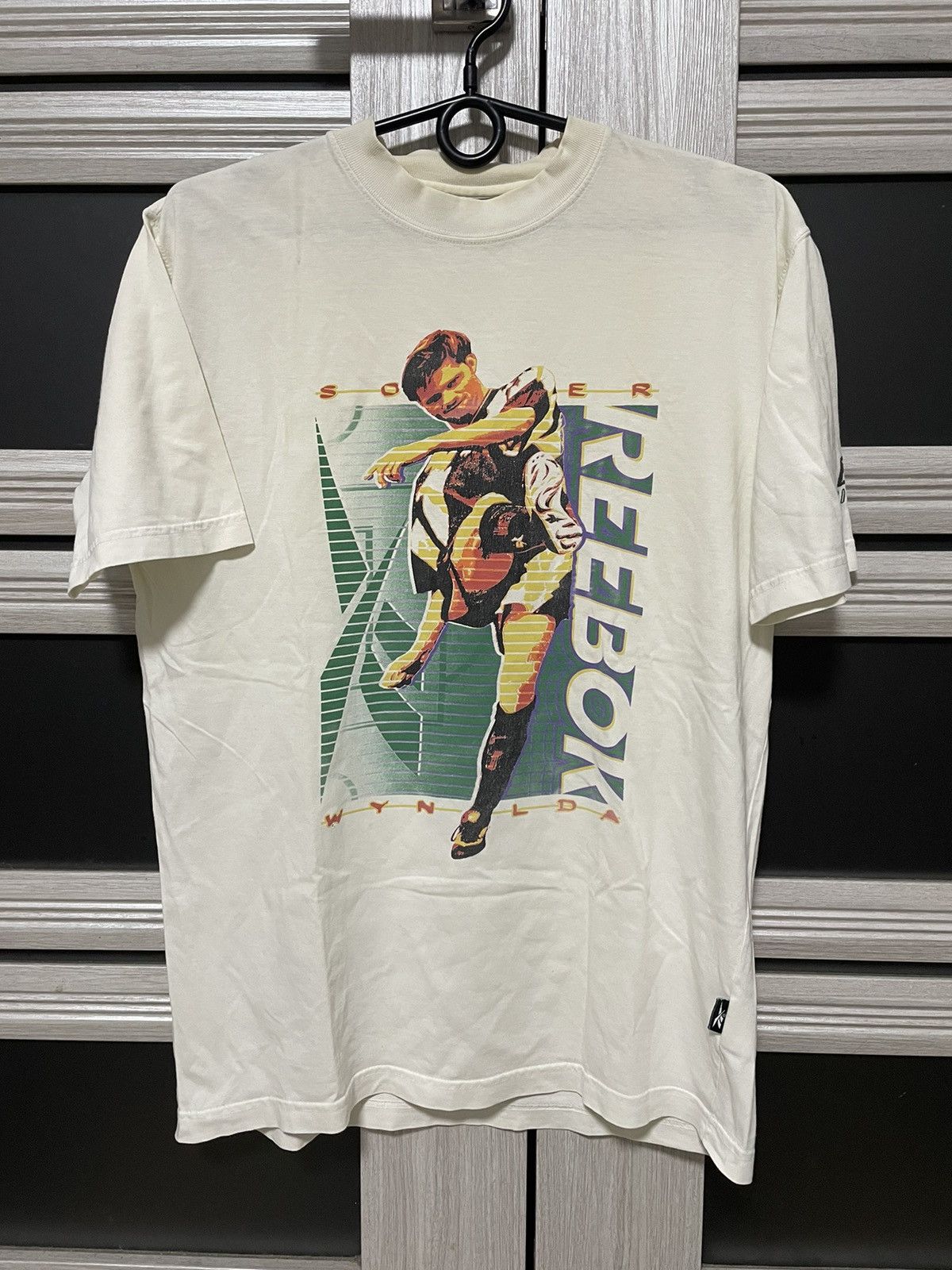 Reebok × Vintage Reebok 90s Eric Wynalda Fotball USA Vintage T-Shirt Jersey Size US S / EU 44-46 / 1 - 1 Thumbnail