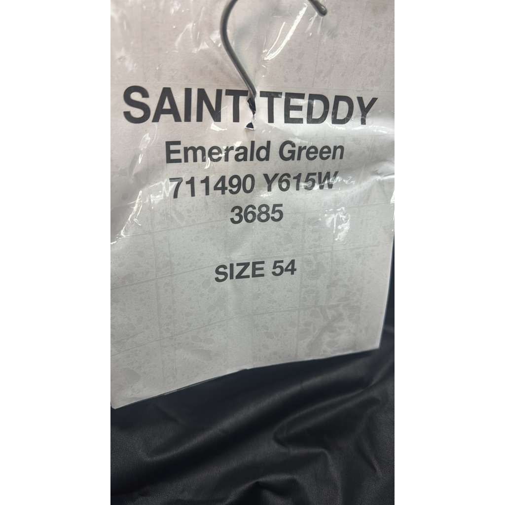Saint Laurent Paris o1rshd1 Teddy College Cotton Jacket in Green Emerald Size US L / EU 52-54 / 3 - 18 Thumbnail