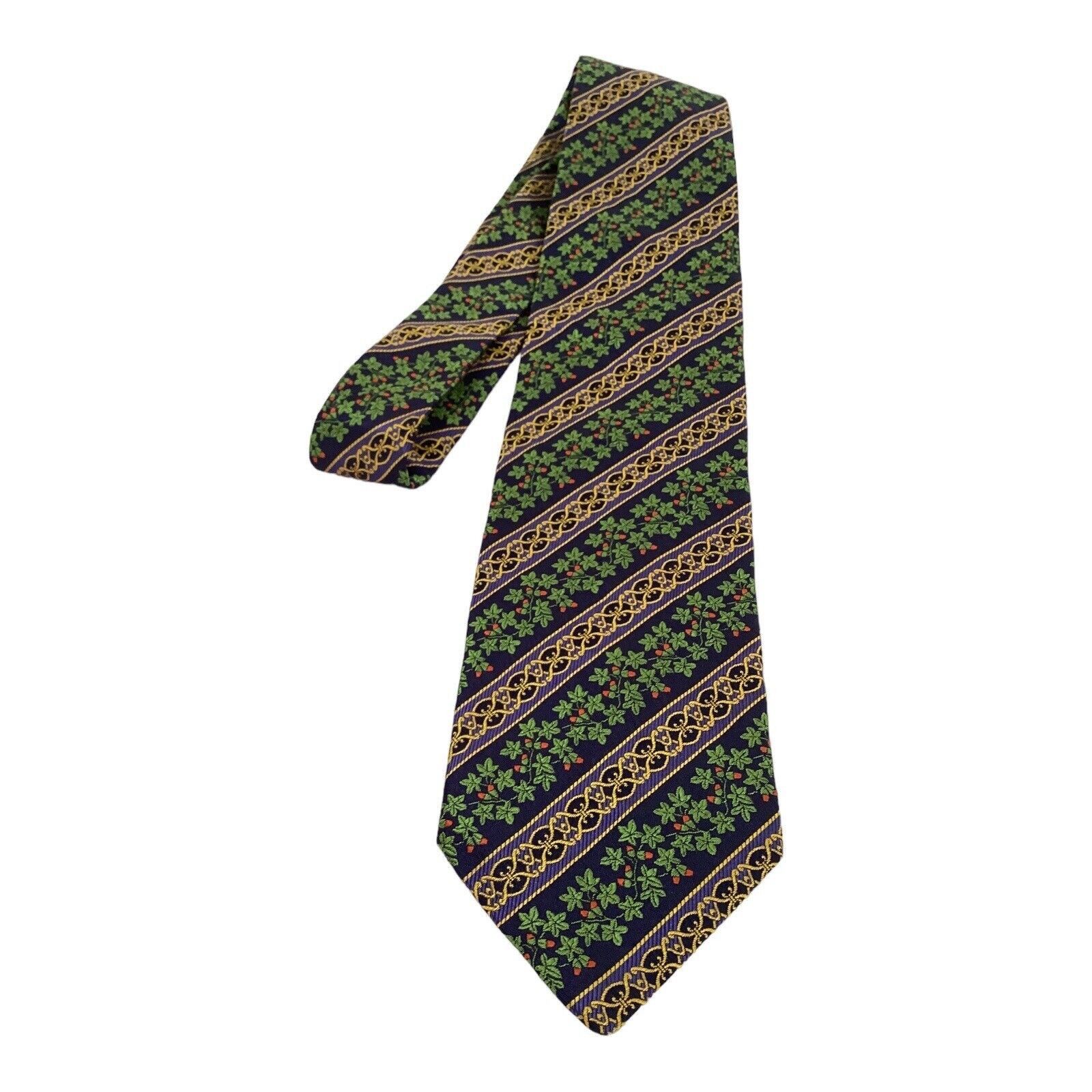 MCM MCM Blue Flower Print Luxury Designer Silk Tie Made In Italy Size ONE SIZE - 4 Thumbnail