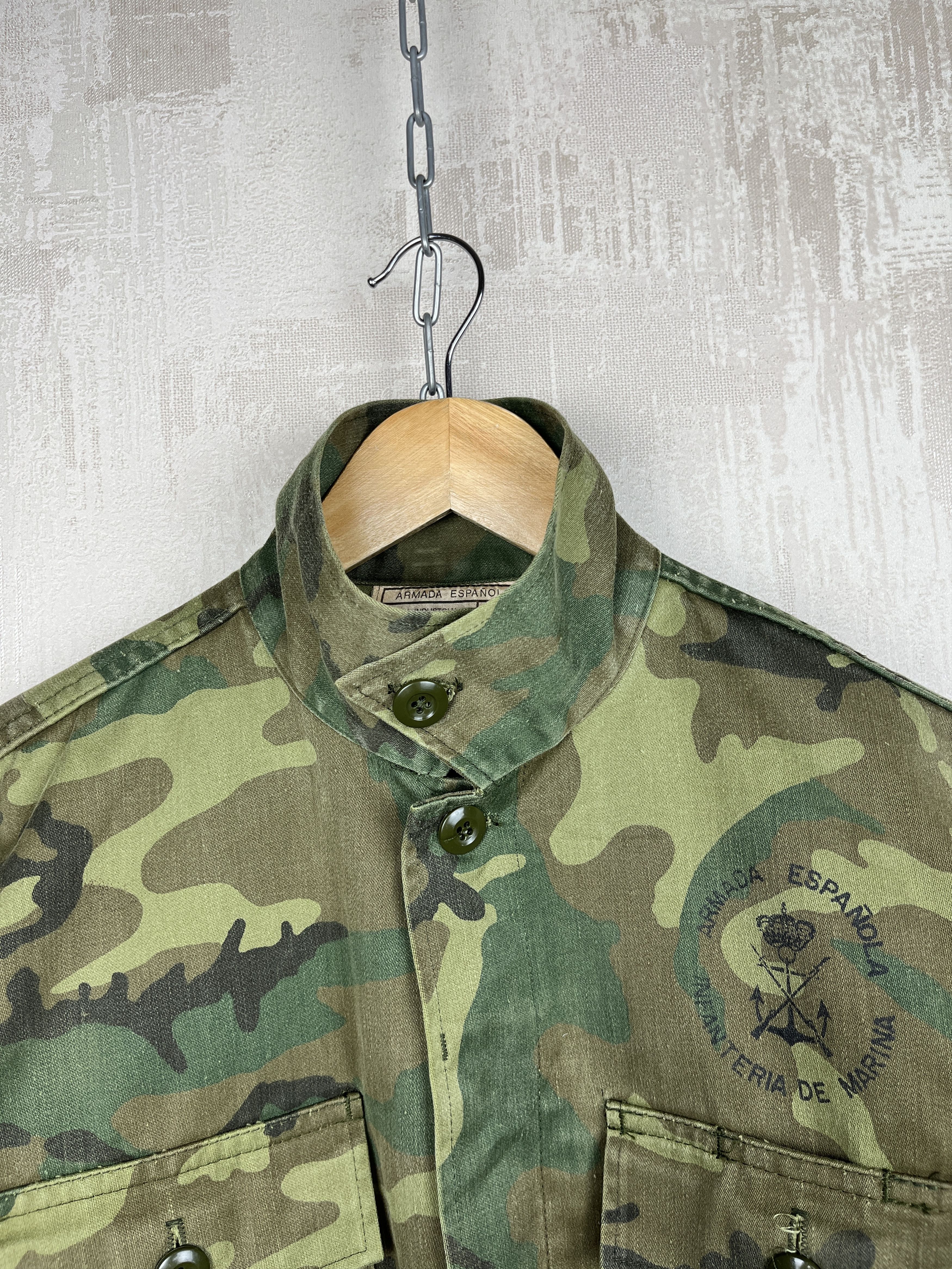 Vintage 80's Vintage Spanish Army Armada Espanola Woodland Jacket Size US S / EU 44-46 / 1 - 11 Thumbnail