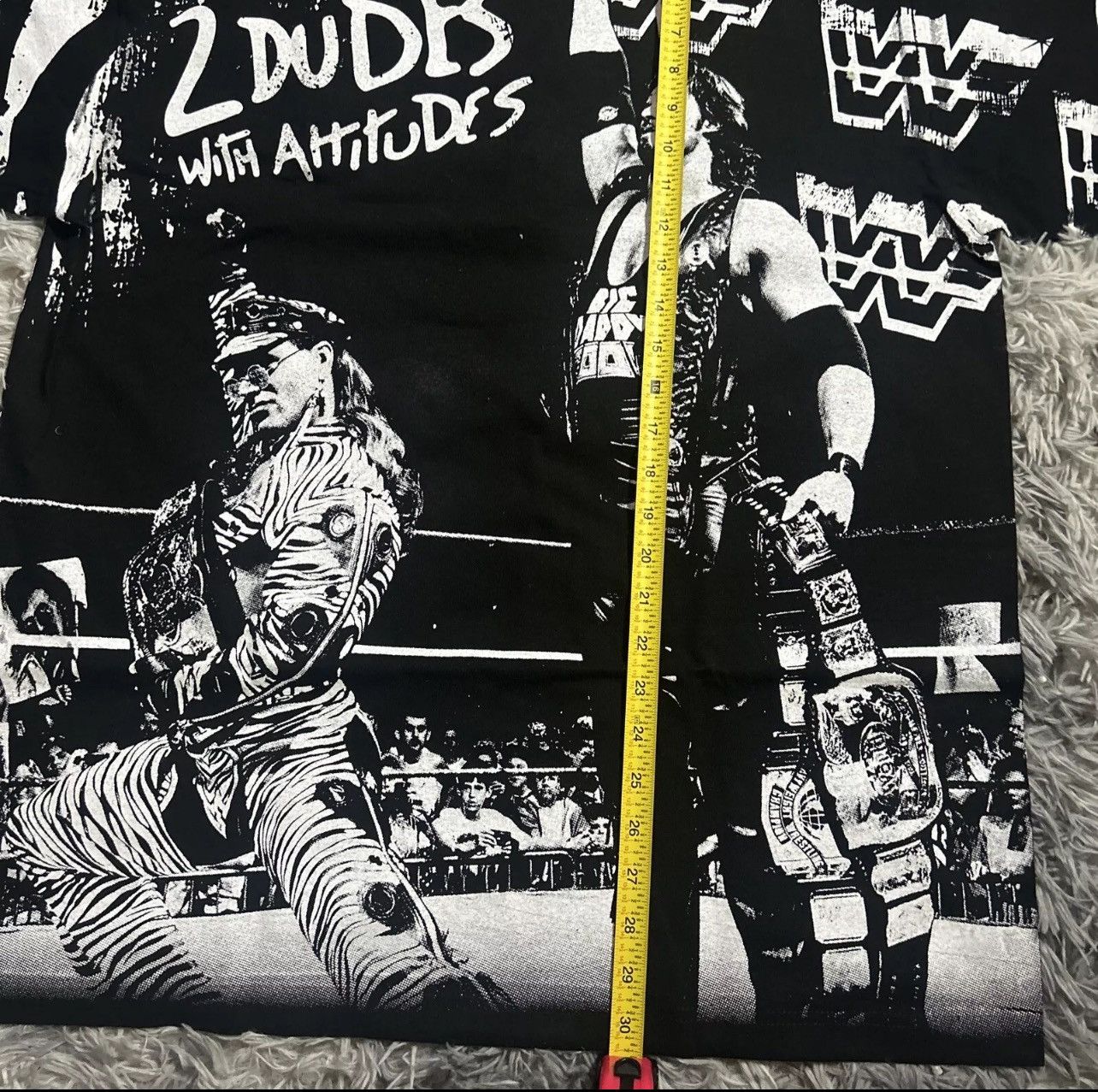 Vintage WWF 2 Dudes with Attitudes Diesel Shawn Michaels AOP WWE Size US XL / EU 56 / 4 - 4 Thumbnail