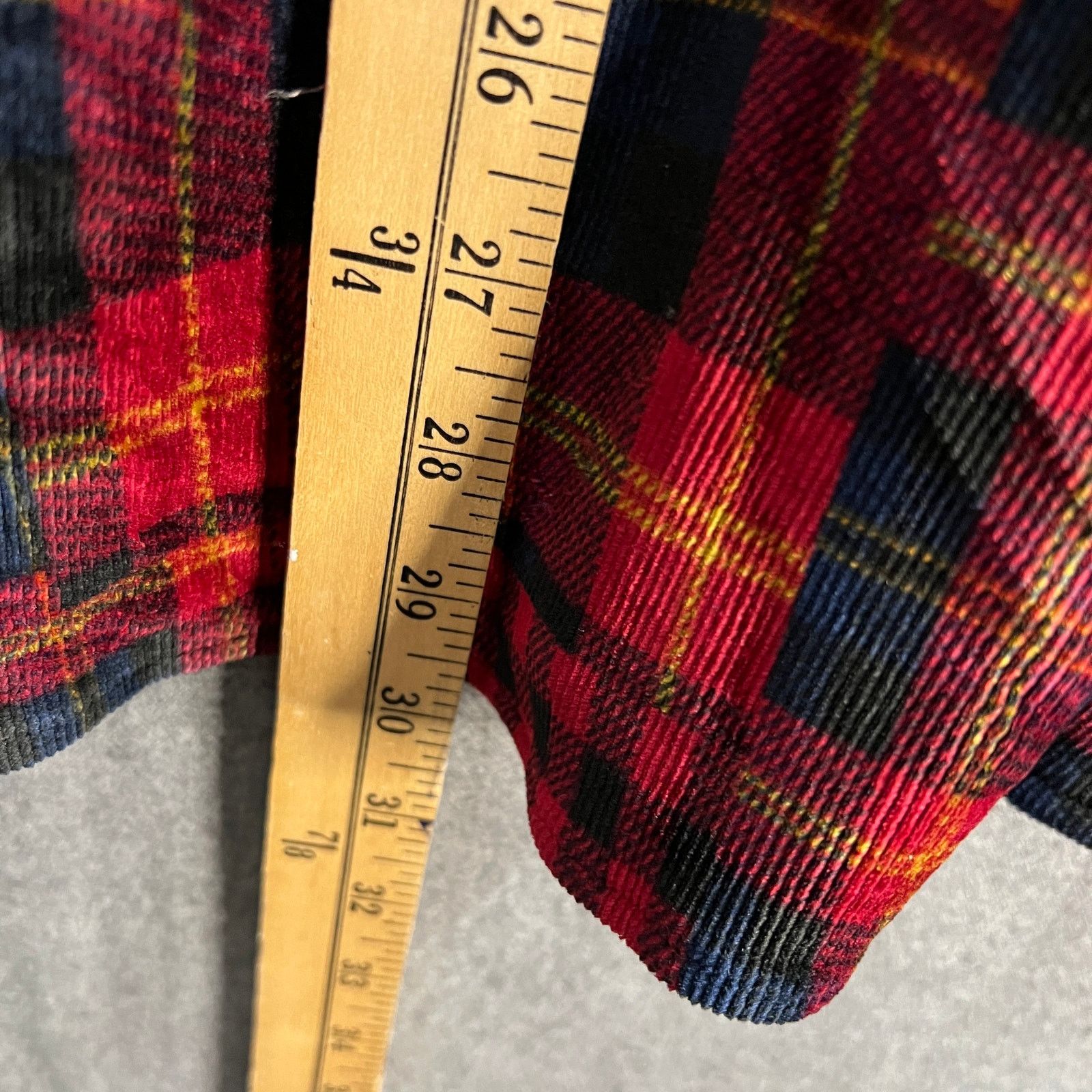 Other Susan Graver Weekend Regular Plaid Knit Corduroy Button Size XL / US 12-14 / IT 48-50 - 4 Thumbnail