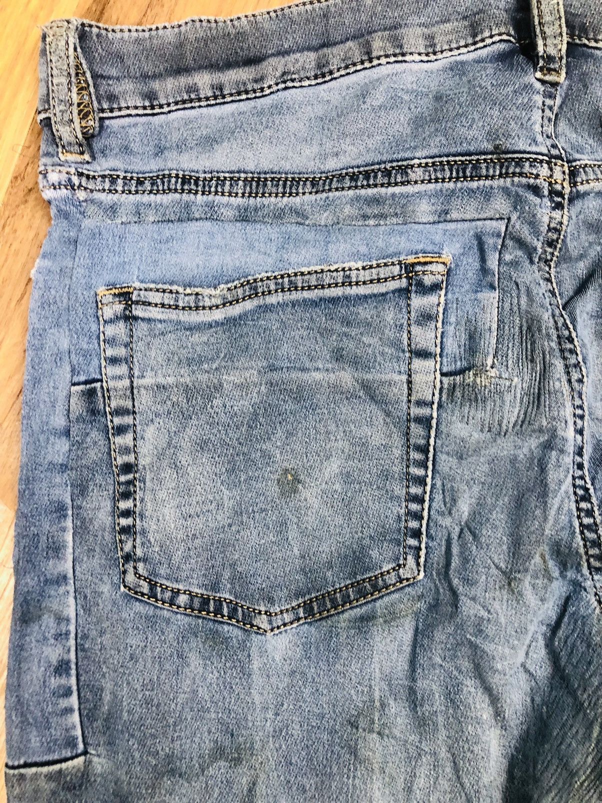 Diesel DIESEL Blue Distressed Patchwork Jeans Slim Fit (40) Size US 32 / EU 48 - 20 Thumbnail