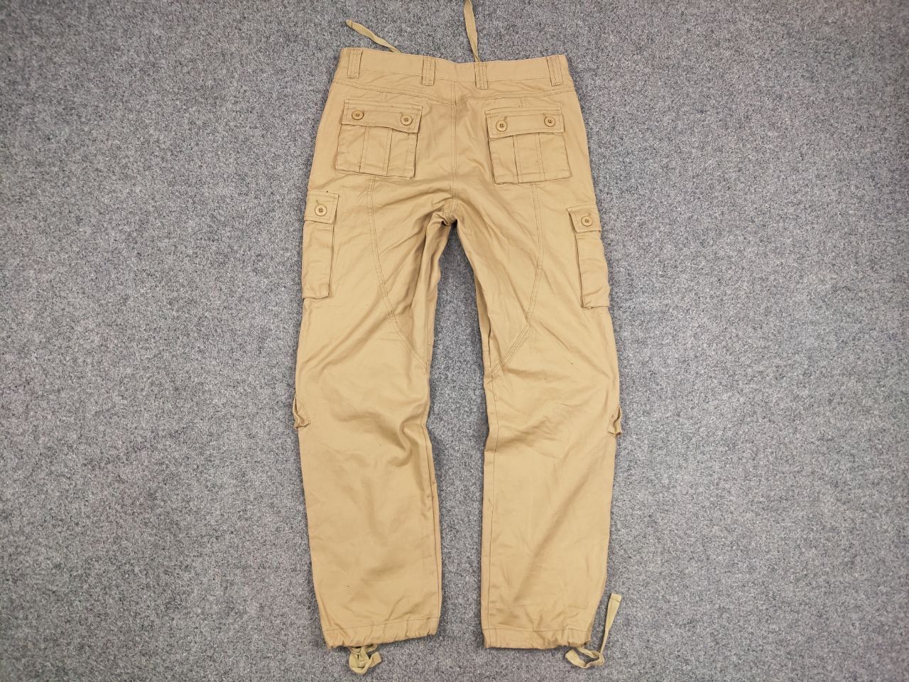 If Six Was Nine Vintage Le Grande Bleu Style Y2K Baige Baggy Cargo Pants Size US 34 / EU 50 - 9 Thumbnail
