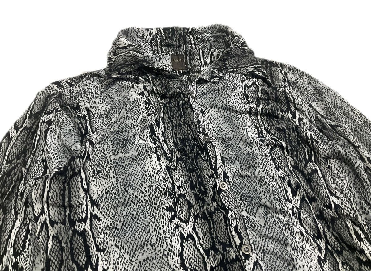 Hysteric Glamour × If Six Was Nine × Japanese Brand 🔥Sick Y2K Agate Snakeskin Rayon Shirt Goth Punk Size US L / EU 52-54 / 3 - 1 Thumbnail