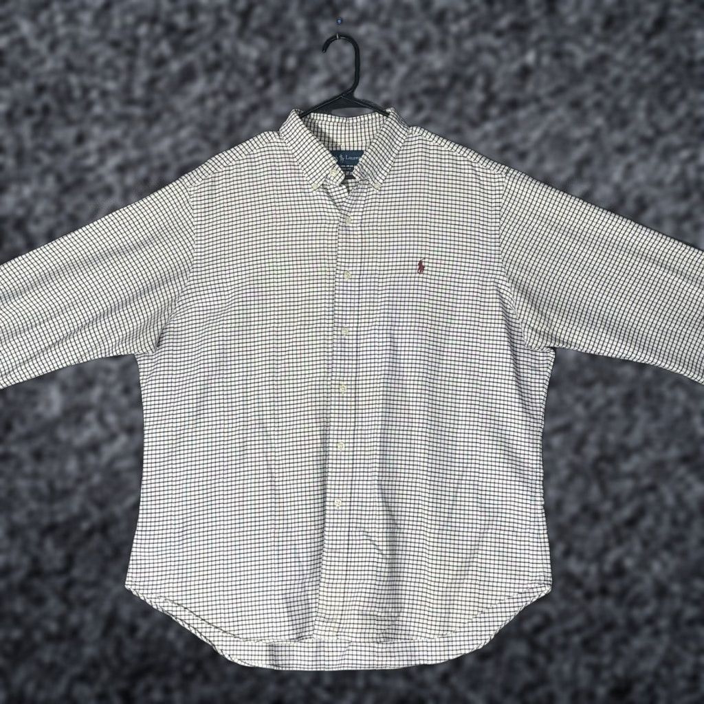 Polo Ralph Lauren Ralph Lauren Button-Down Shirt Mens XL White Blue Classic Fit Checkered Shirts Button-Down Size US XL / EU 56 / 4 - 1 Thumbnail