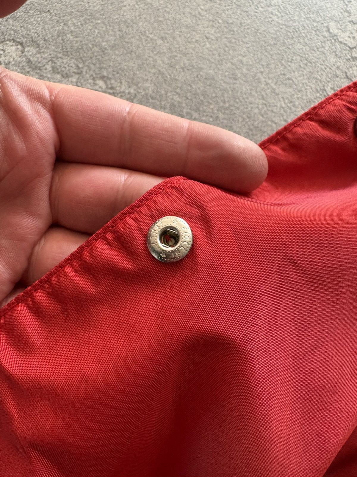 Moncler Moncler Red Nylon Varsity Bomber Jacket Snap Button Up sz 0 Size XS / US 0-2 / IT 36-38 - 16 Thumbnail