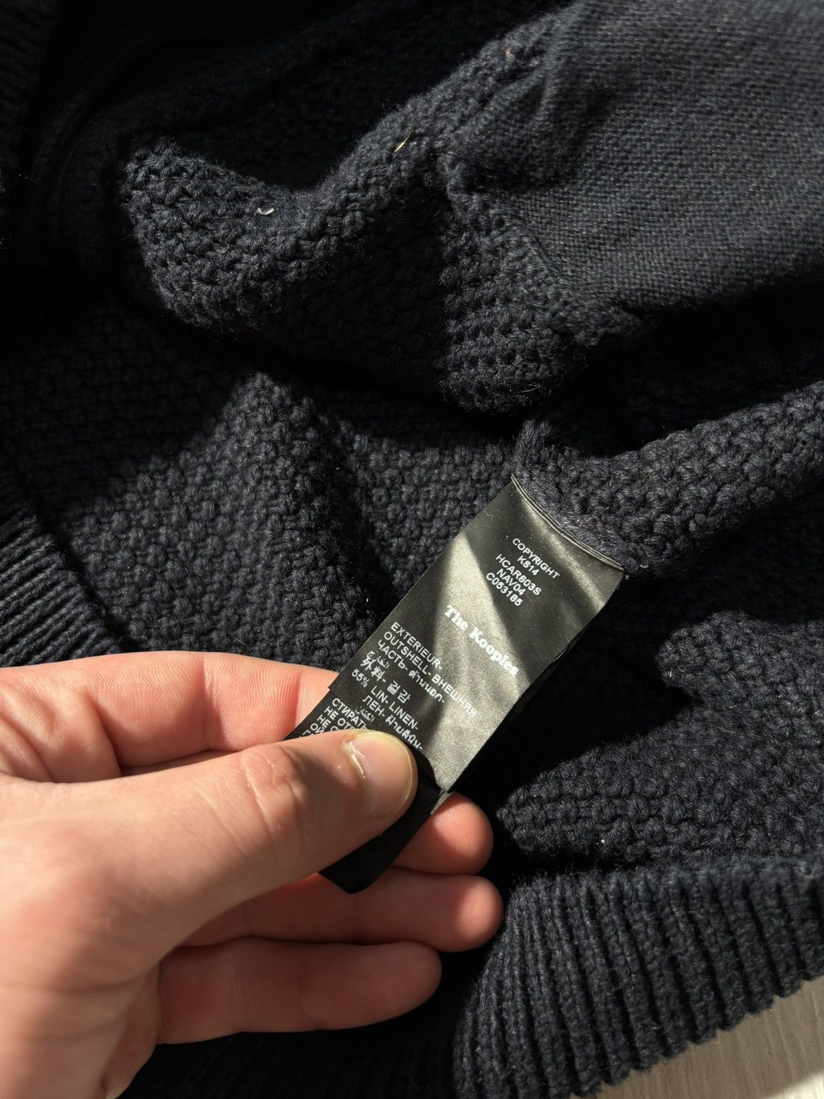 The Kooples The Kooples Cardigan Sweater Knitted Cotton Leather Neck Size US M / EU 48-50 / 2 - 5 Thumbnail