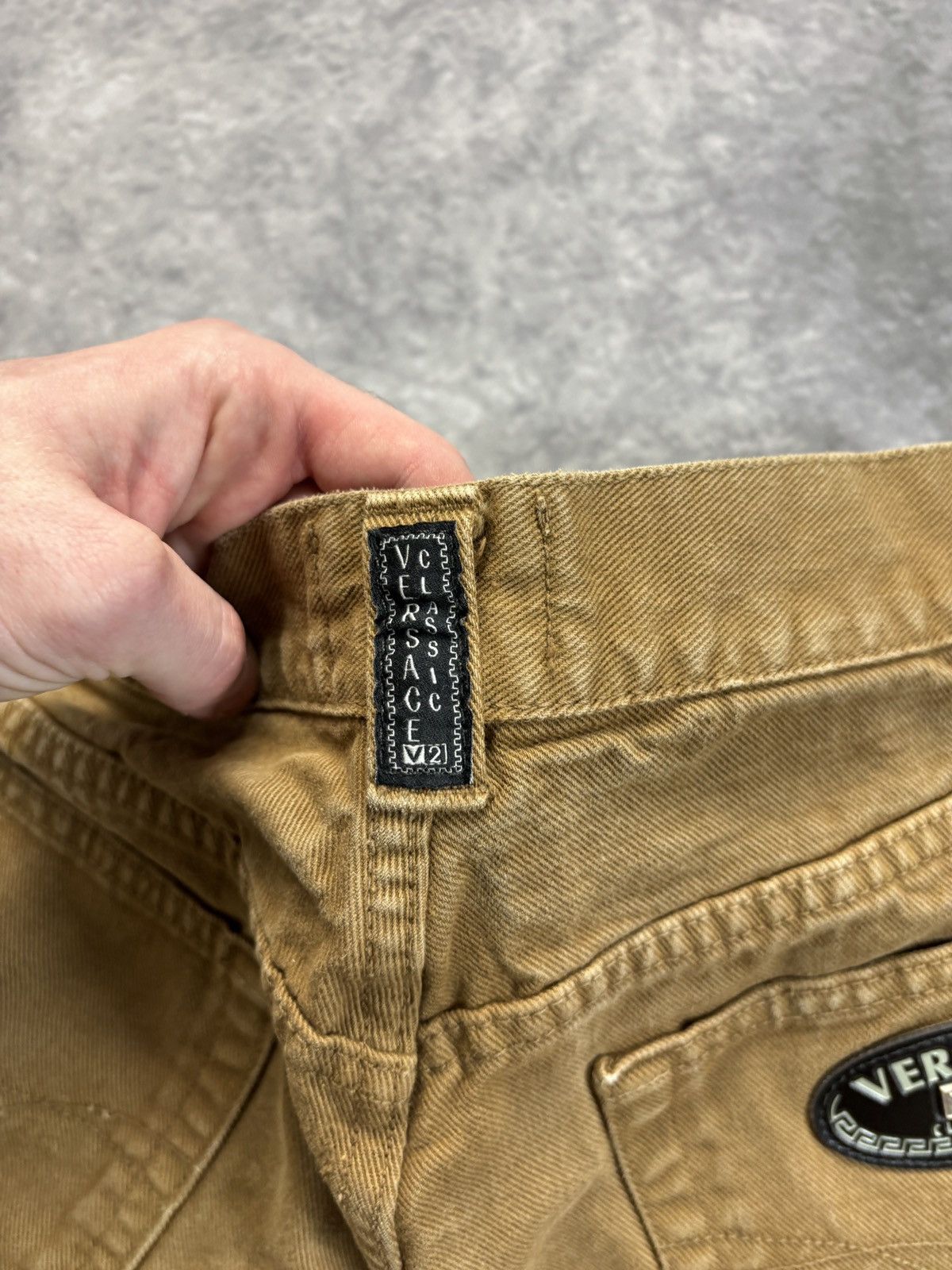 Versace × Versace Jeans Couture × Vintage 1990s Versace Classic V2 Jeans Vintage Versace Brown Denim Size US 28 / EU 44 - 5 Thumbnail