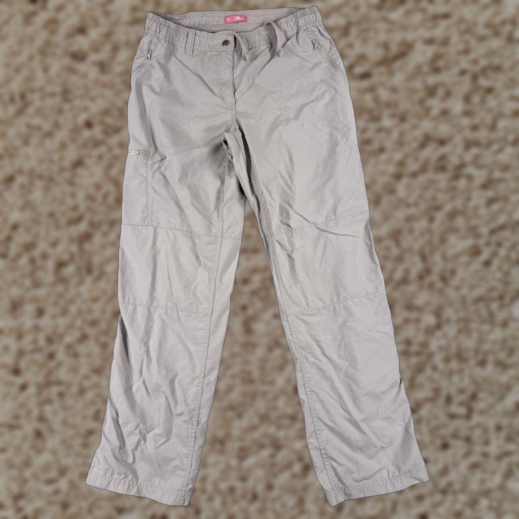 Vintage Kirkland Pants Women Medium Gray Nylon Cargo Straight Leg 32x30 Regular Size 32" / US 10 / IT 46 - 1 Thumbnail