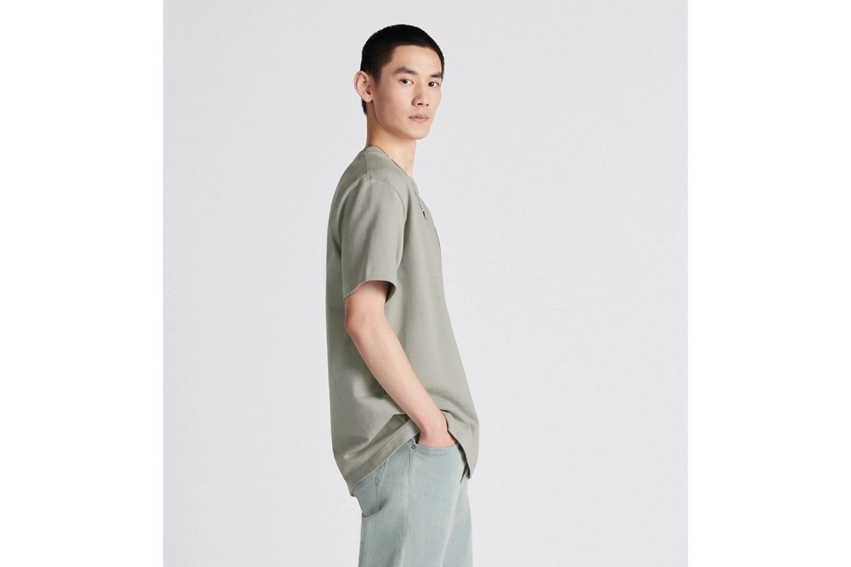 Dior o1bcso1str1124 CD Interlaced Relaxed-Fit T-Shirt in Grey Size US L / EU 52-54 / 3 - 5 Thumbnail
