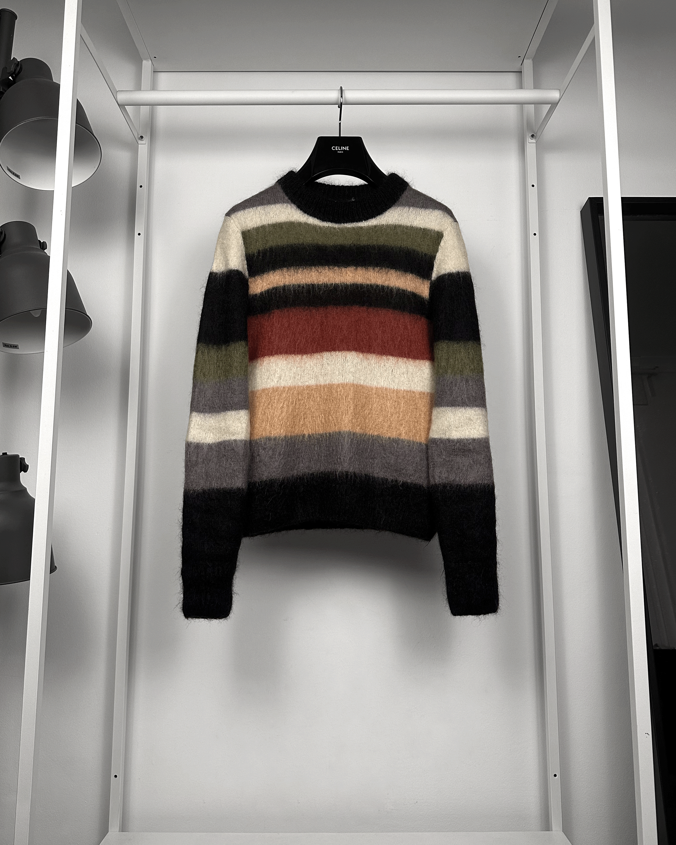 Saint Laurent Paris Saint Laurent Striped Mohair Johnny Rotten Sweater Size US M / EU 48-50 / 2 - 1 Thumbnail
