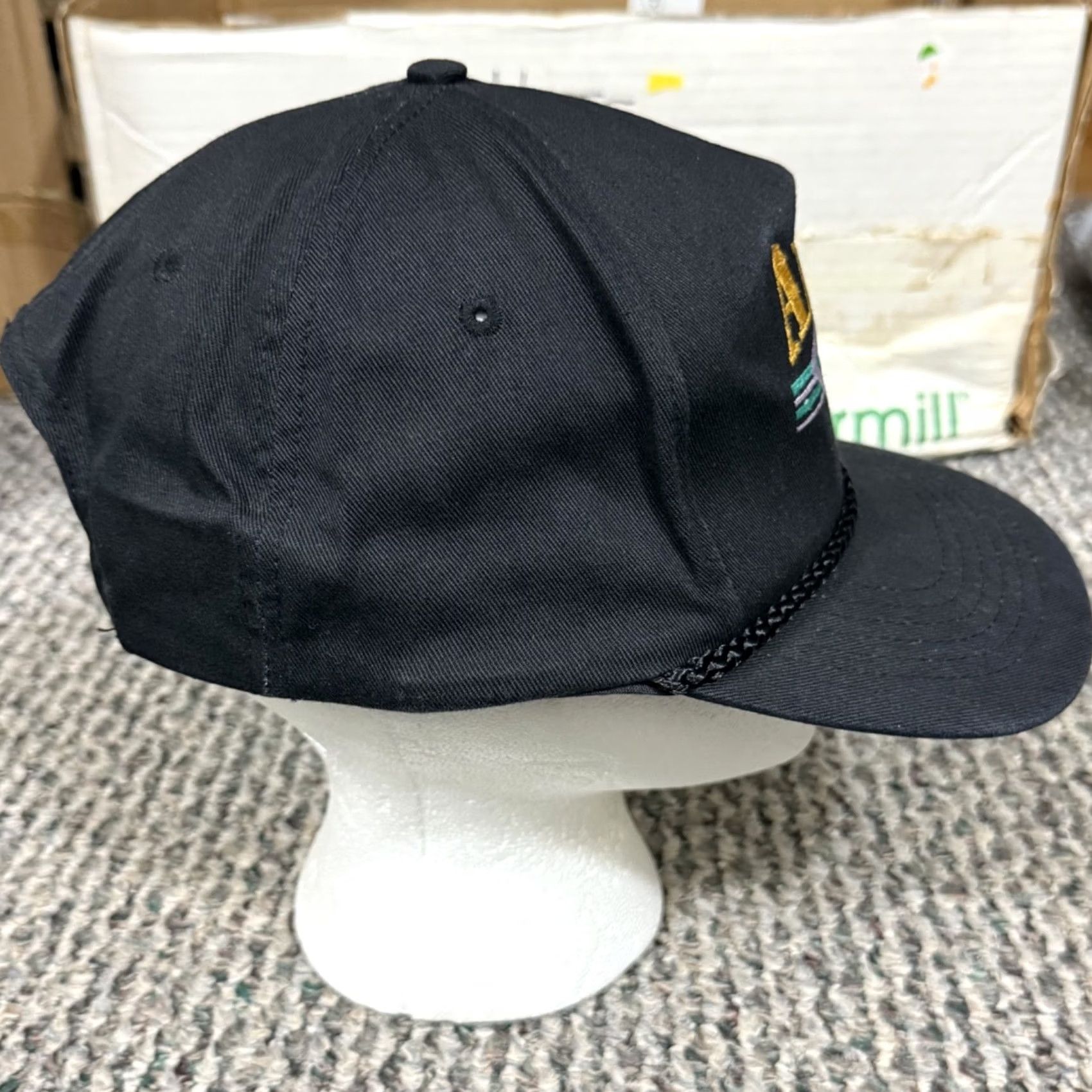 Vintage VINTAGE Alaska Trucker Hat Adult Black USA Outdoor Snapback Rope Bald Eagle 80s Size ONE SIZE - 5 Thumbnail
