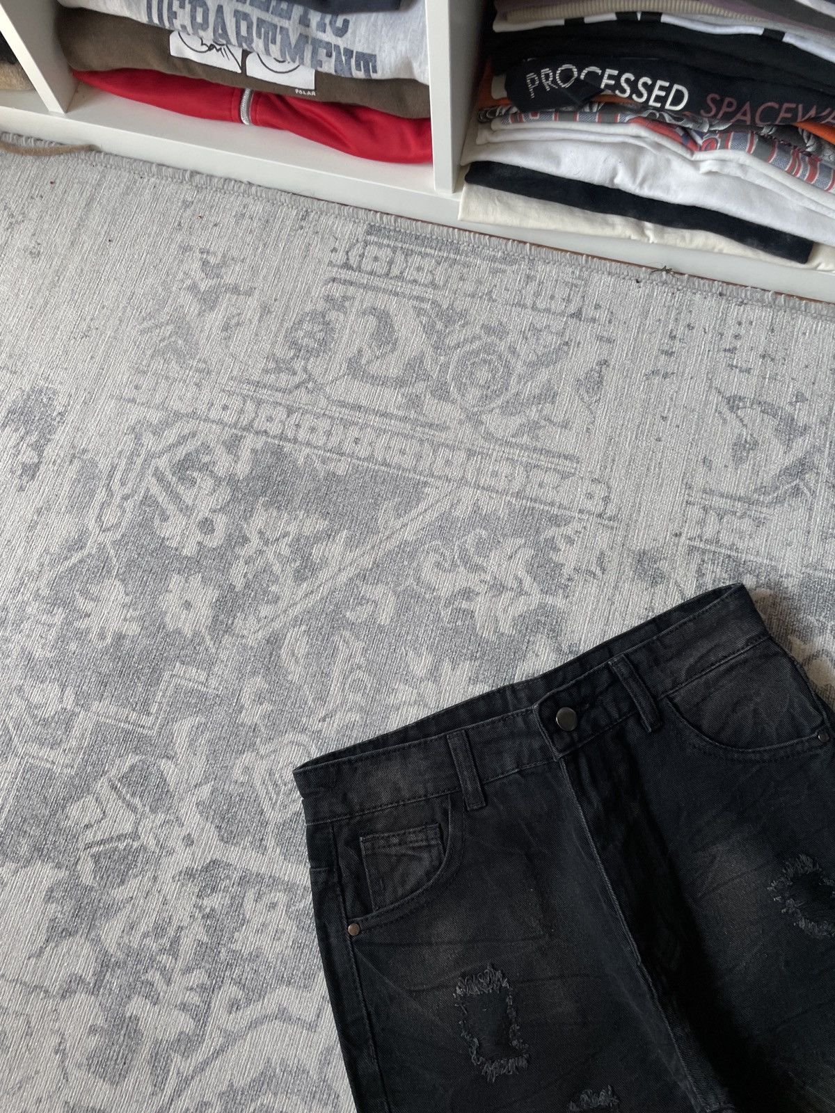 Vintage Vintage Skinny Jeans Faded Avant Garde Japanese Y2K Ripped Size US 30 / EU 46 - 6 Thumbnail