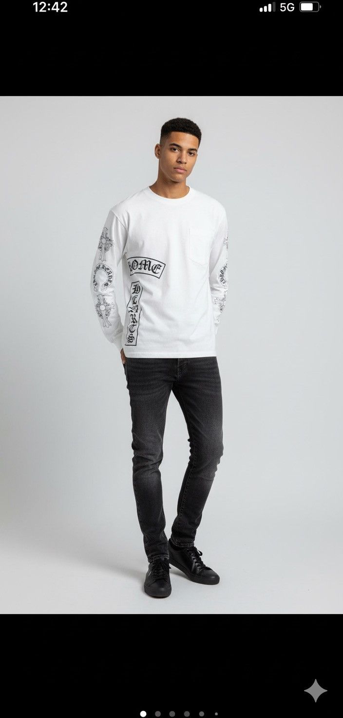 Chrome Hearts 90s CHROME HEARTS “FUCK YOU” SIDE LOGO T-BAR LONG
