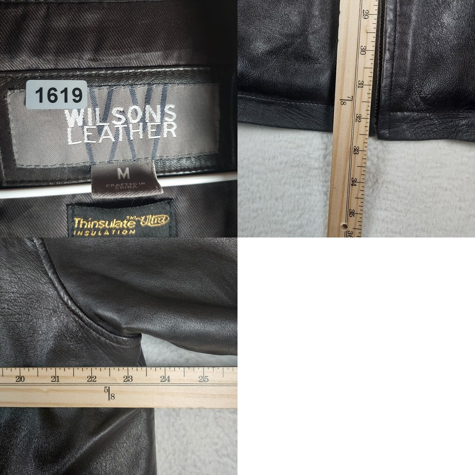 Vintage VINTAGE? Actually not vintage. Wilsons Leather Mens Medium Insulated Leather Jacket Full Zip Motorcycle Jacket Black 2020s? Size US M / EU 48-50 / 2 - 9 Thumbnail