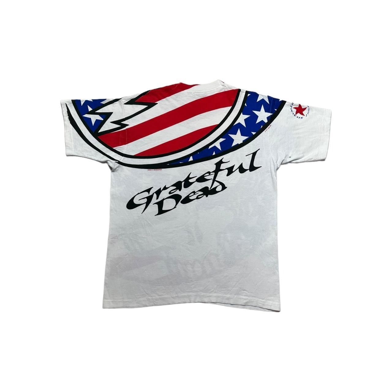 Grateful Dead × Liquid Blue × Vintage Vintage Grateful Dead American Flag Chris Pinkerton T-Shirt Size US XL / EU 56 / 4 - 2 Thumbnail