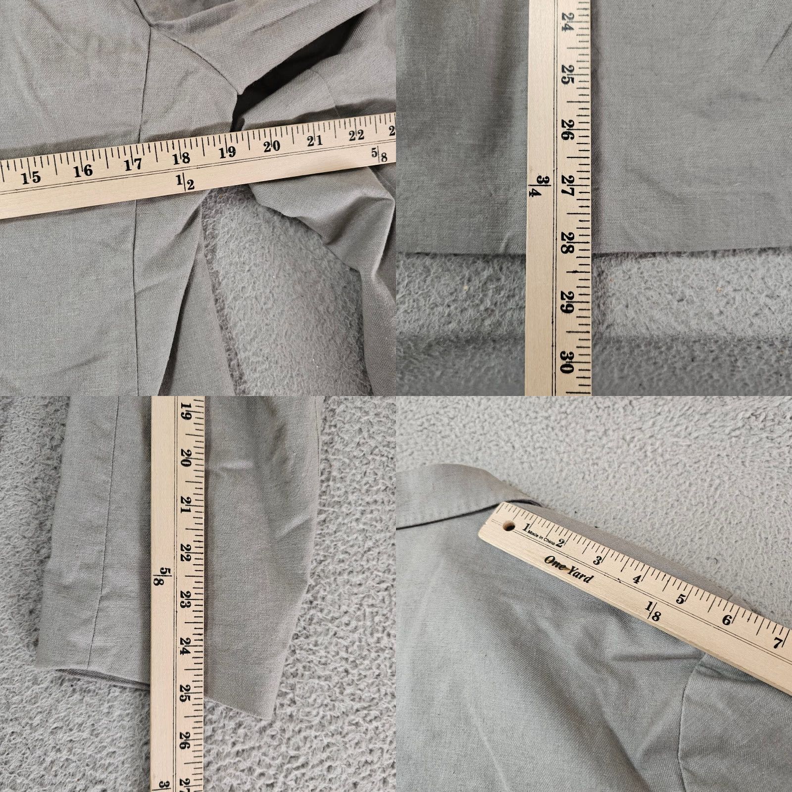 J.Crew J.CREW Blazer Mens Medium Gray Slim Fit Two-Button Notch Lapel Jacket Regular Ventless Cotton Hemp Blend 2 Piece Business Casual Party/Cocktail Size 40R - 8 Thumbnail
