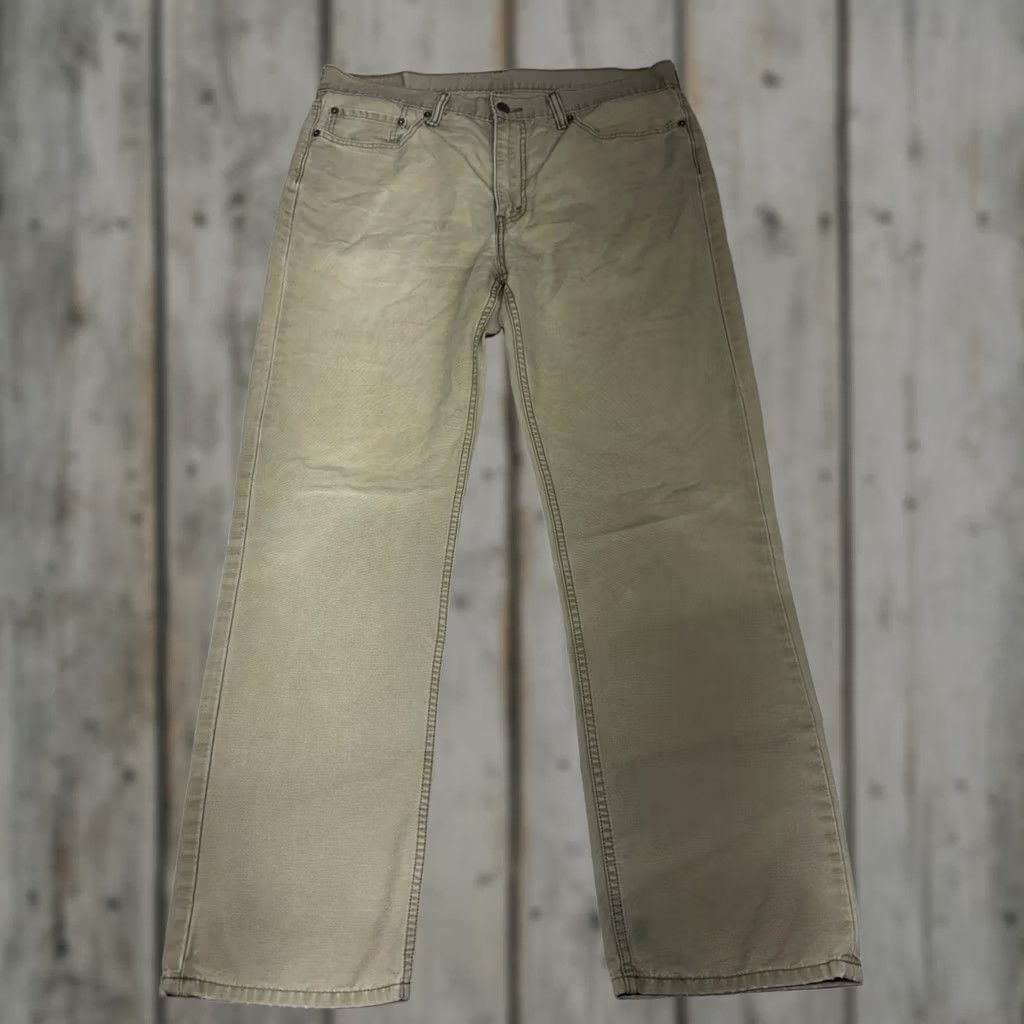 Levi's Levis 514 Jeans Mens Brown Khaki Straight Leg Casual Wear Pants Measures 36x30 Size US 36 / EU 52 - 1 Thumbnail