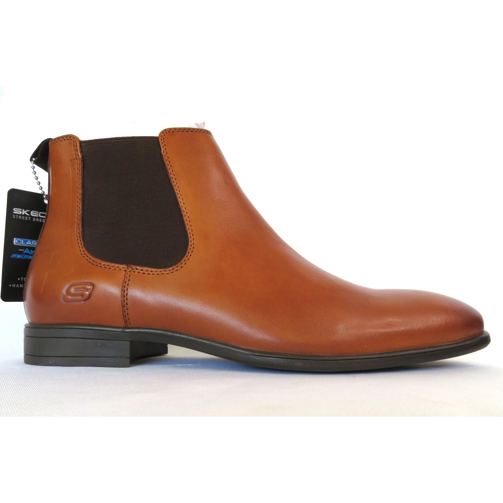 SKECHERS New SKECHERS Men Sz 9 Brown Leather Chelsea Ankle Boots Size US 9 / EU 42 - 3 Thumbnail