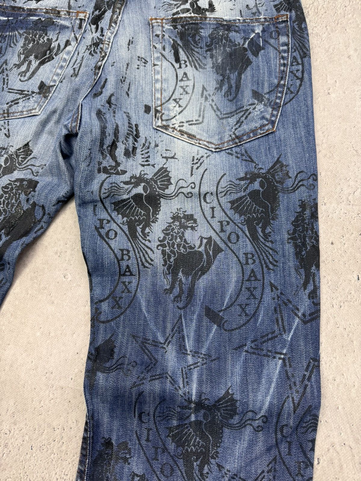 Designer × Ed Hardy Vintage Ed Hardy Style Rhinestones Skeleton Jeans Size US 32 / EU 48 - 13 Thumbnail