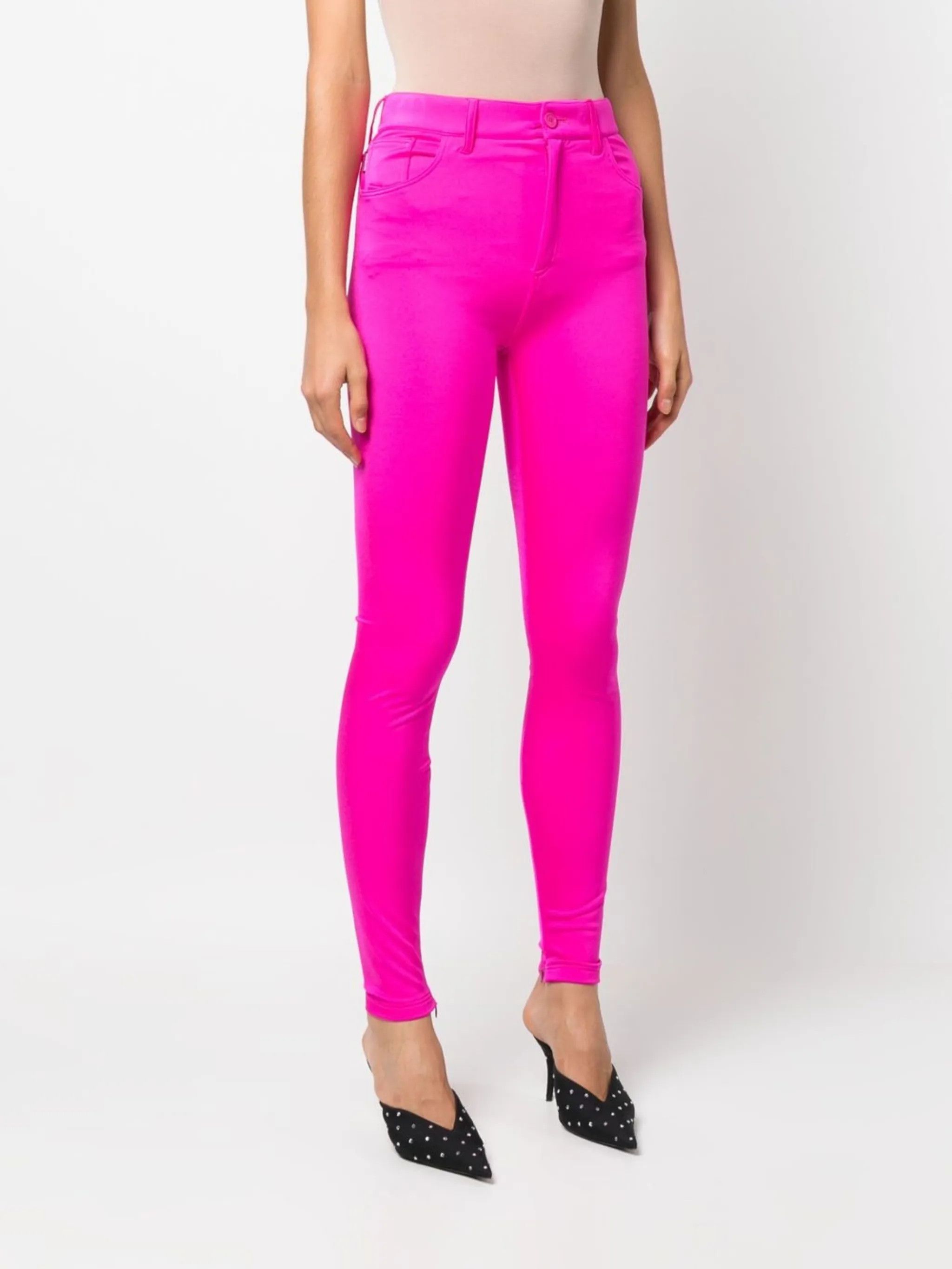 Balenciaga o1y0625 Casual Pant in Fuchsia Size 26" / US 2 / IT 38 - 3 Thumbnail