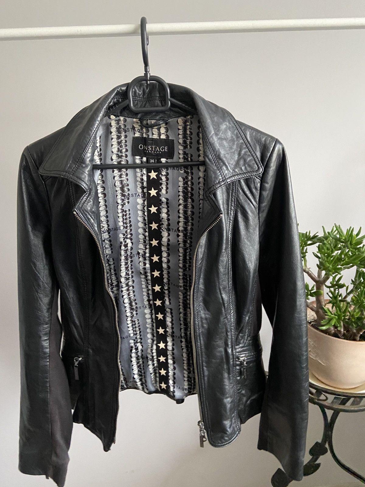 Other Onstage black Leather Jacket Size S / US 4 / IT 40 - 2 Thumbnail