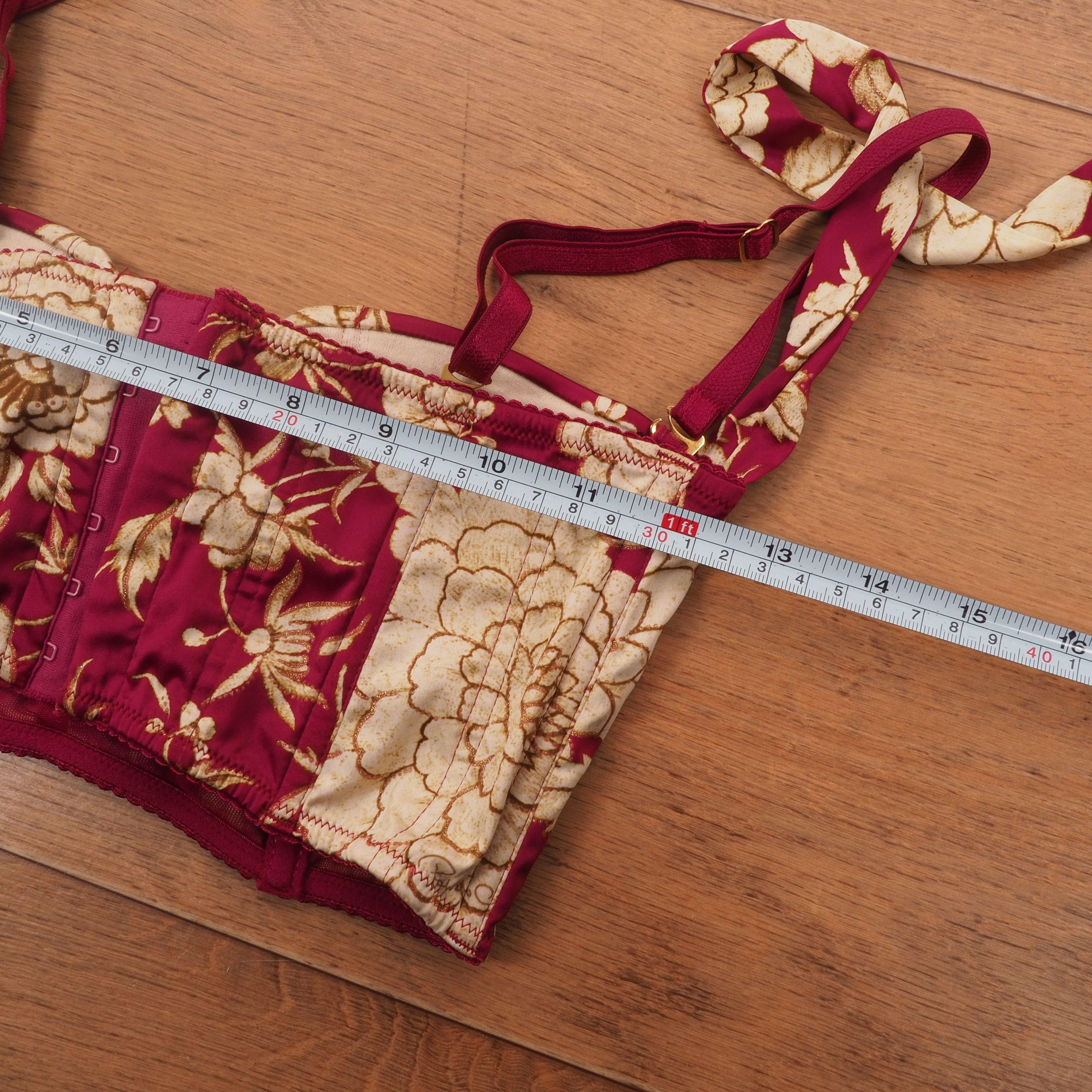 Roberto Cavalli Roberto Cavalli Pink Gold Floral Crop Tank Top Corset Size M / US 6-8 / IT 42-44 - 8 Thumbnail