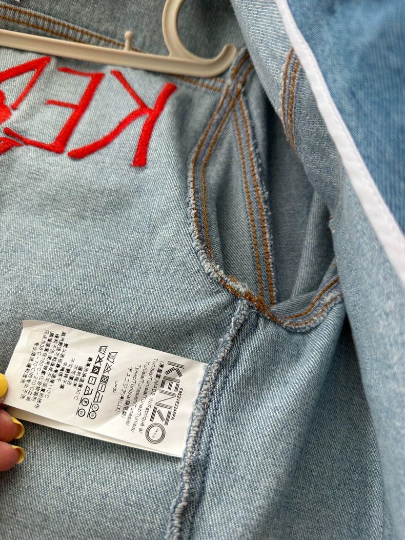 Kenzo KENZO Rose and flower embroidered denim jacket Size S / US 4 / IT 40 - 6 Thumbnail