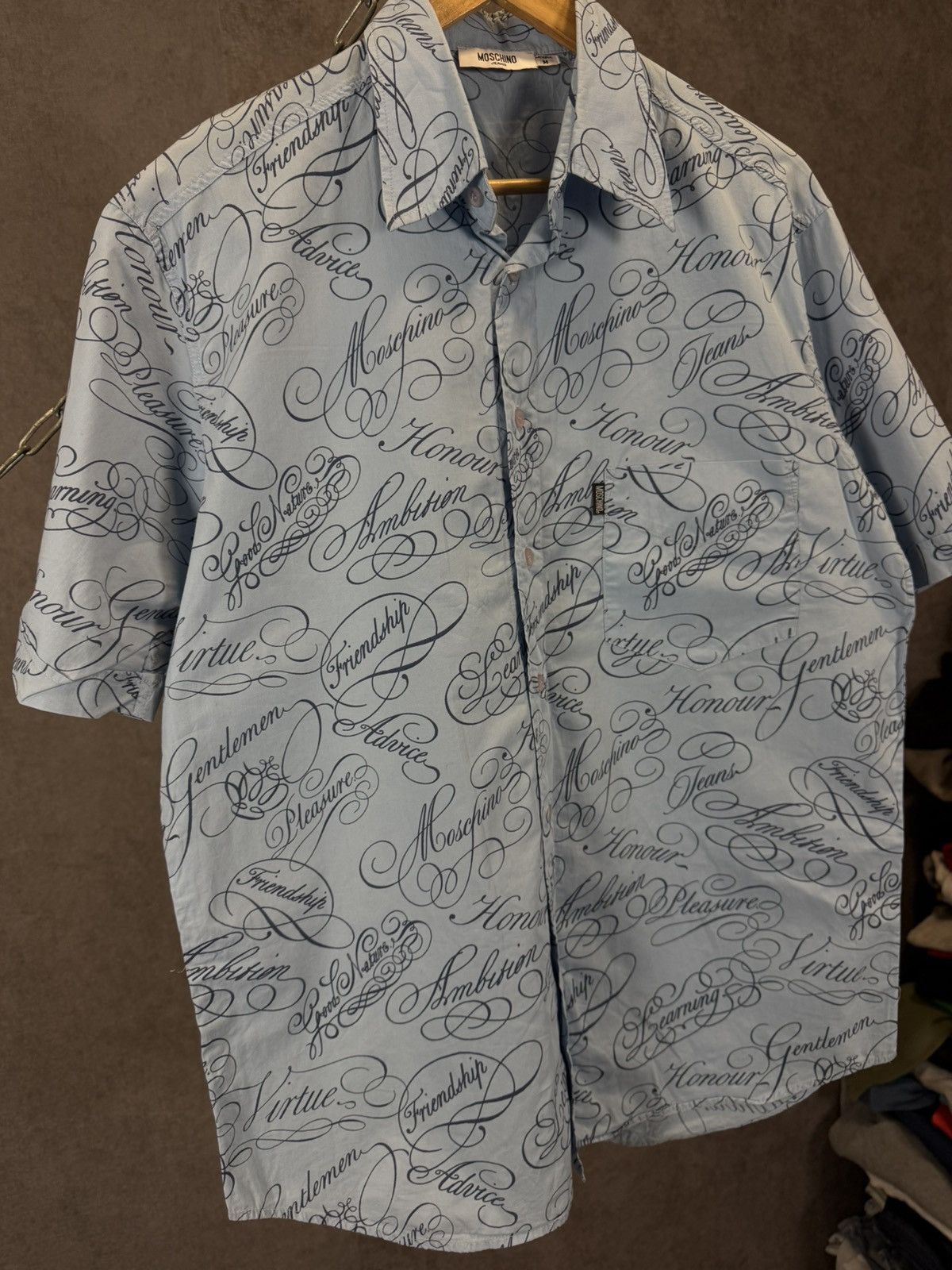 Moschino Moschino vintage art overprinted shirt Size US M / EU 48-50 / 2 - 4 Thumbnail