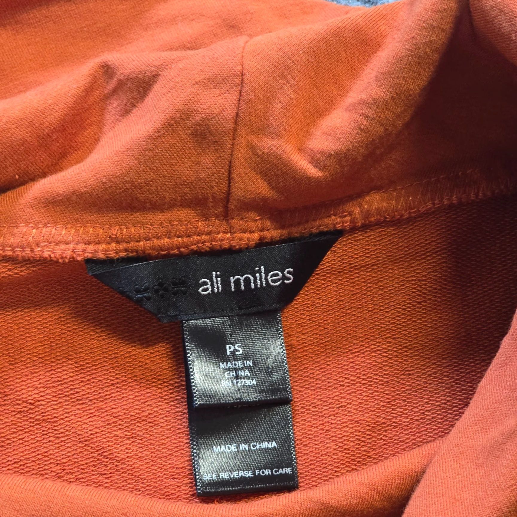 Vintage Ali Miles Top Womens Medium Orange Cowl Neck Stretch Casual Blouse Shirt Knit 3/4 Sleeve Regular Popular Size M / US 6-8 / IT 42-44 - 4 Thumbnail