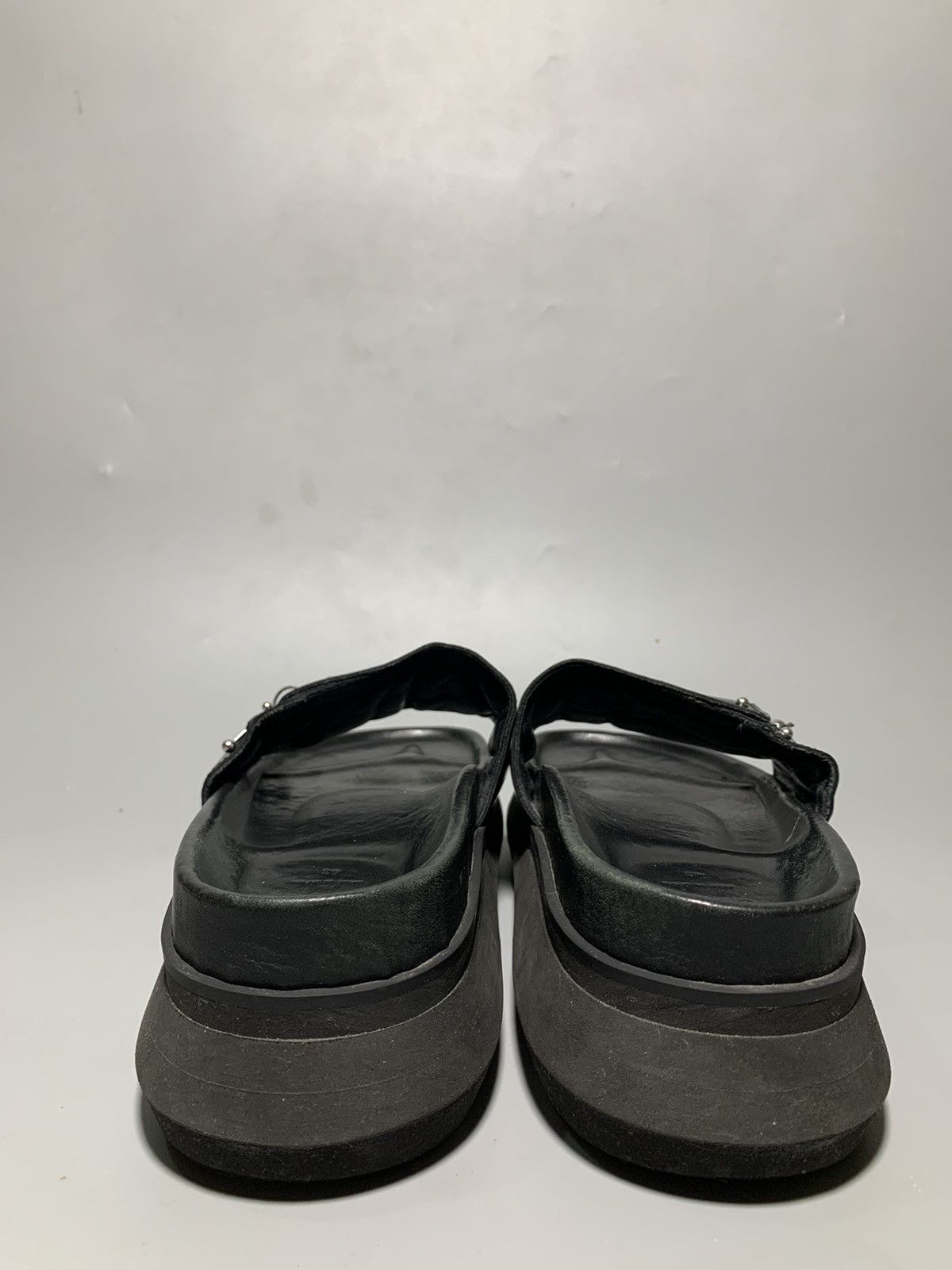 Sacai SACAI SS22 BLACK PIERCED LEATHER SANDALS Size US 10 / EU 43 - 12 Thumbnail
