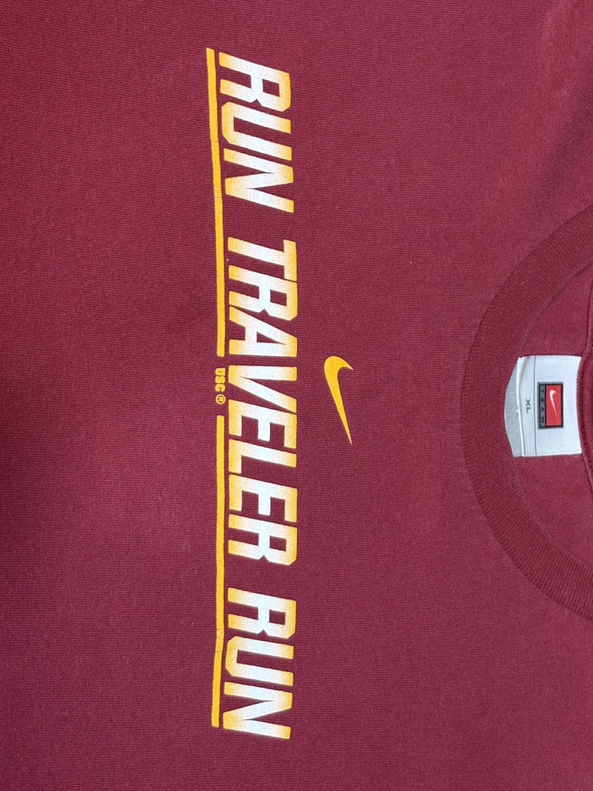 NCAA Vintage 2000s Nike USC Trojans “Run Traveler Run” Sz XL 0537 Size US XL / EU 56 / 4 - 4 Thumbnail