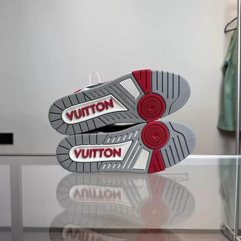 Louis Vuitton Louis Vuitton Trainer Black and Red Velcro shoes Size US 8 / EU 41 - 7 Thumbnail