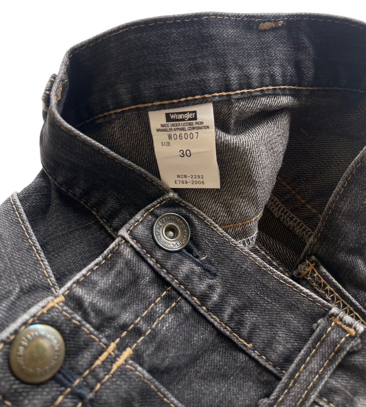 Japanese Brand Vintage Wrangler Double Waist Avantgarde Denim Size US 30 / EU 46 - 8 Thumbnail