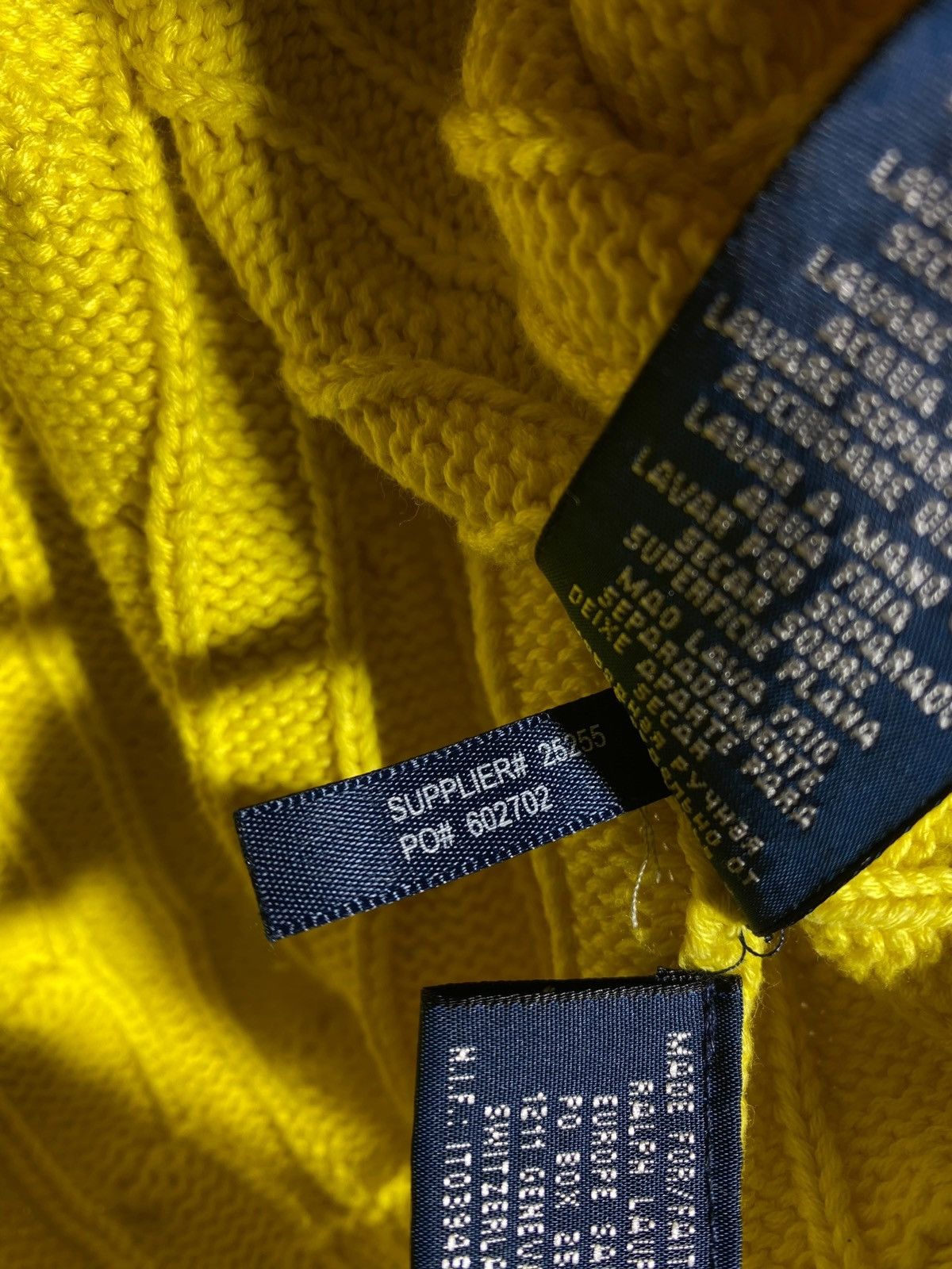 Polo Ralph Lauren 🔥 00s POLO RALPH LAUREN BRIGHT YELLOW CABLE KNIT SWEATER Size US S / EU 44-46 / 1 - 10 Thumbnail