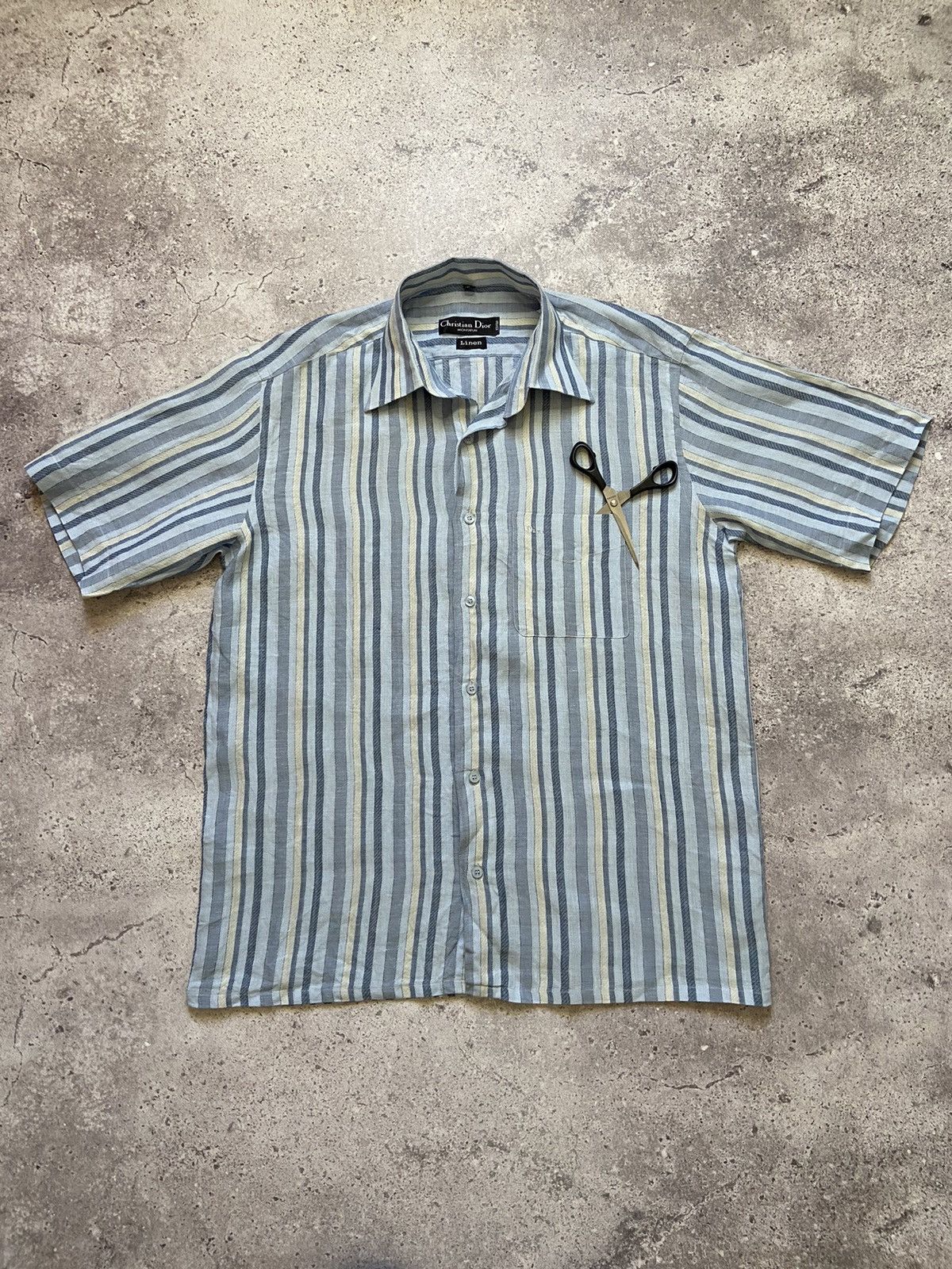 Christian Dior Monsieur Christian Dior Linen Shirt Vintage Size US L / EU 52-54 / 3 - 1 Thumbnail