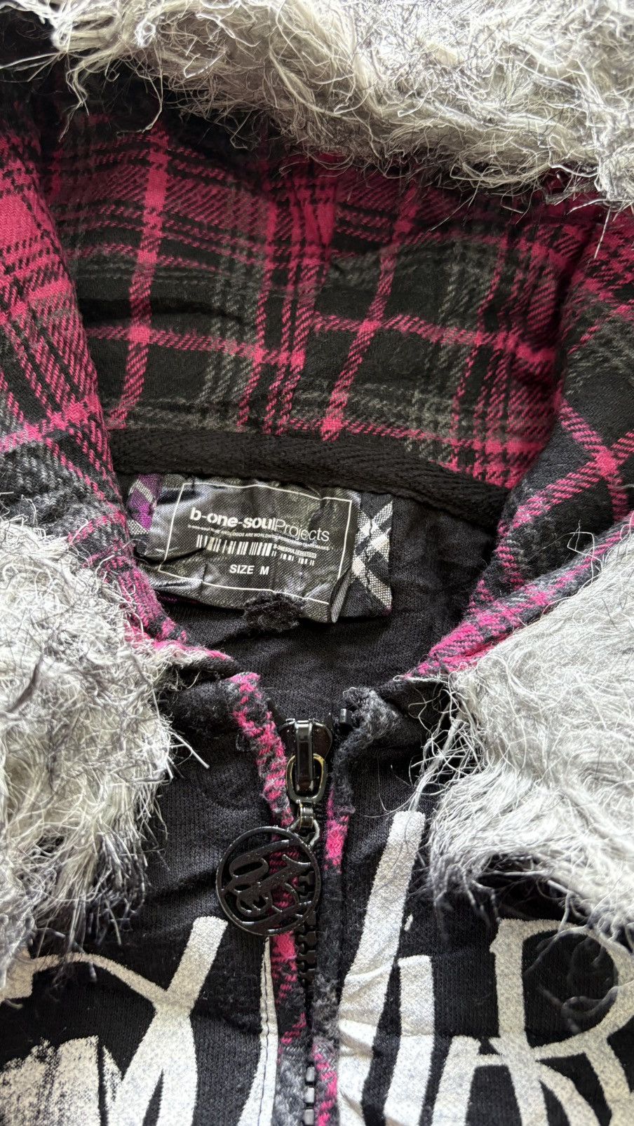 If Six Was Nine ‼️B ONE SOUL HOODIE FAUX FUR PUNK POEM BONDAGE SKULL JAPANESE Size US M / EU 48-50 / 2 - 4 Thumbnail