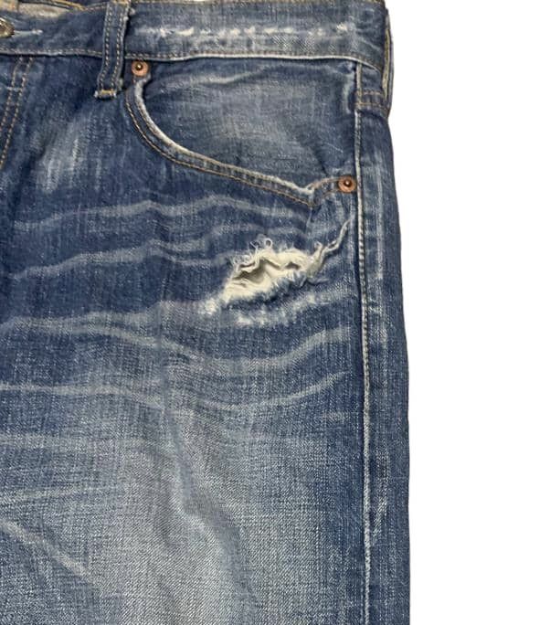 Levi's Vintage Levis 501 Straight Faded Blue Jeans Distressed Size US 36 / EU 52 - 5 Thumbnail
