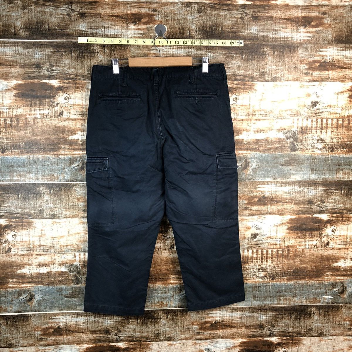 Japanese Brand Japanese Brand Dark Blue Cropped Pants #A2429 Size US 32 / EU 48 - 15 Thumbnail