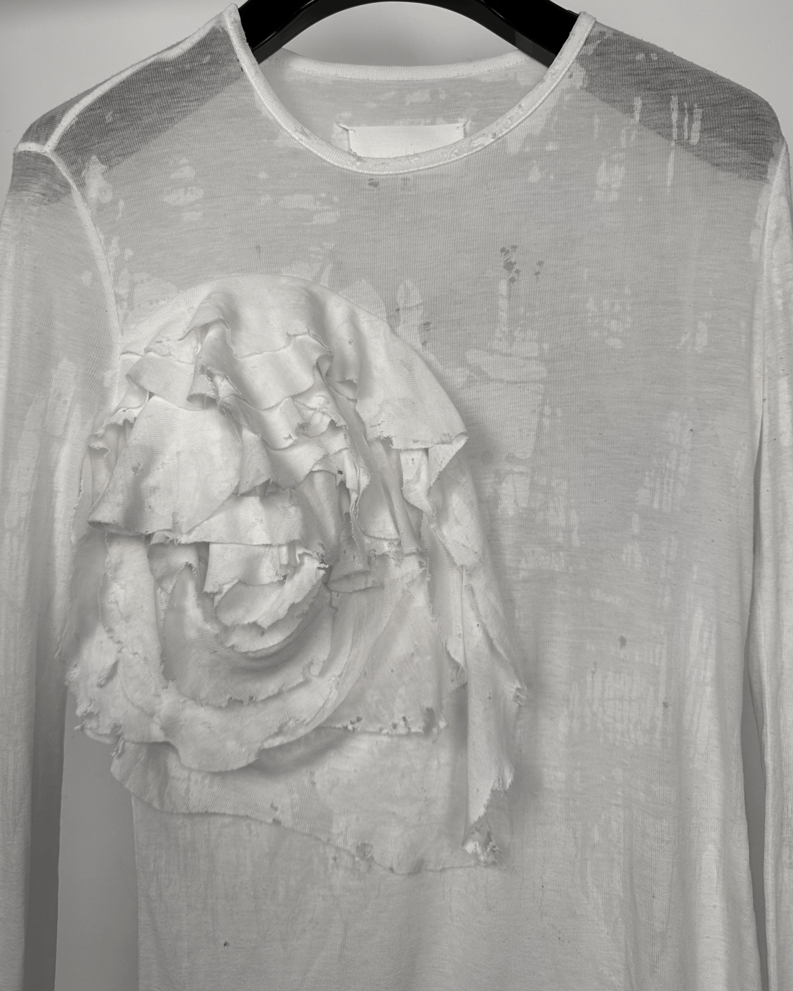 Maison Margiela Maison Margiela Blank Tag Flower Applique Sheer Longsleeve Size US S / EU 44-46 / 1 - 4 Thumbnail
