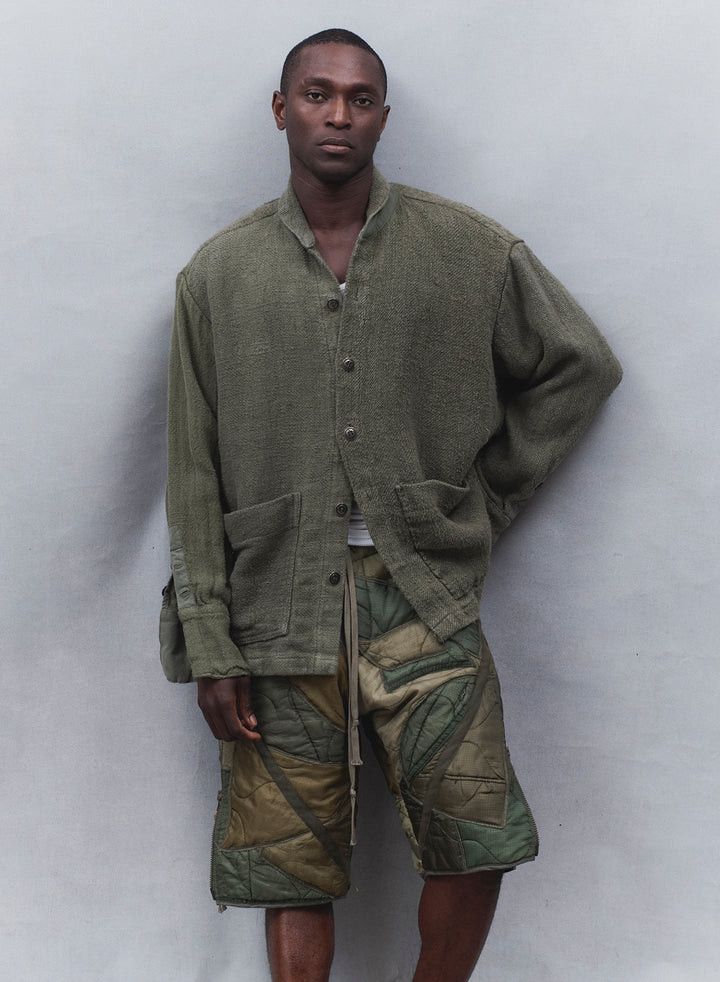 Greg Lauren $1525 Greg Lauren Mixed Puffer Zip Short Size US 28 / EU 44 - 5 Thumbnail