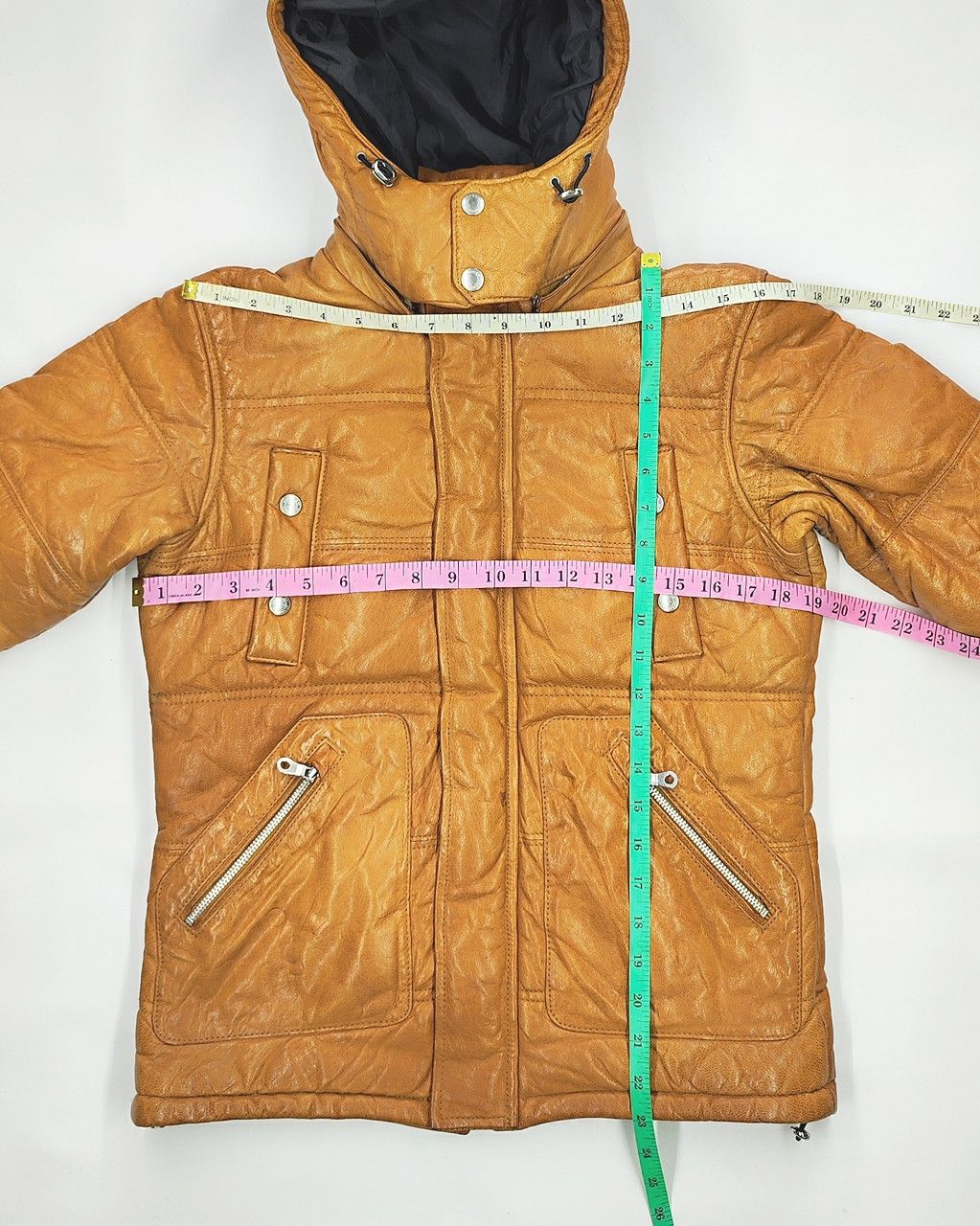 Vanquish VANQUISH Tokyo leather jacket puffer hoody Size US S / EU 44-46 / 1 - 3 Thumbnail