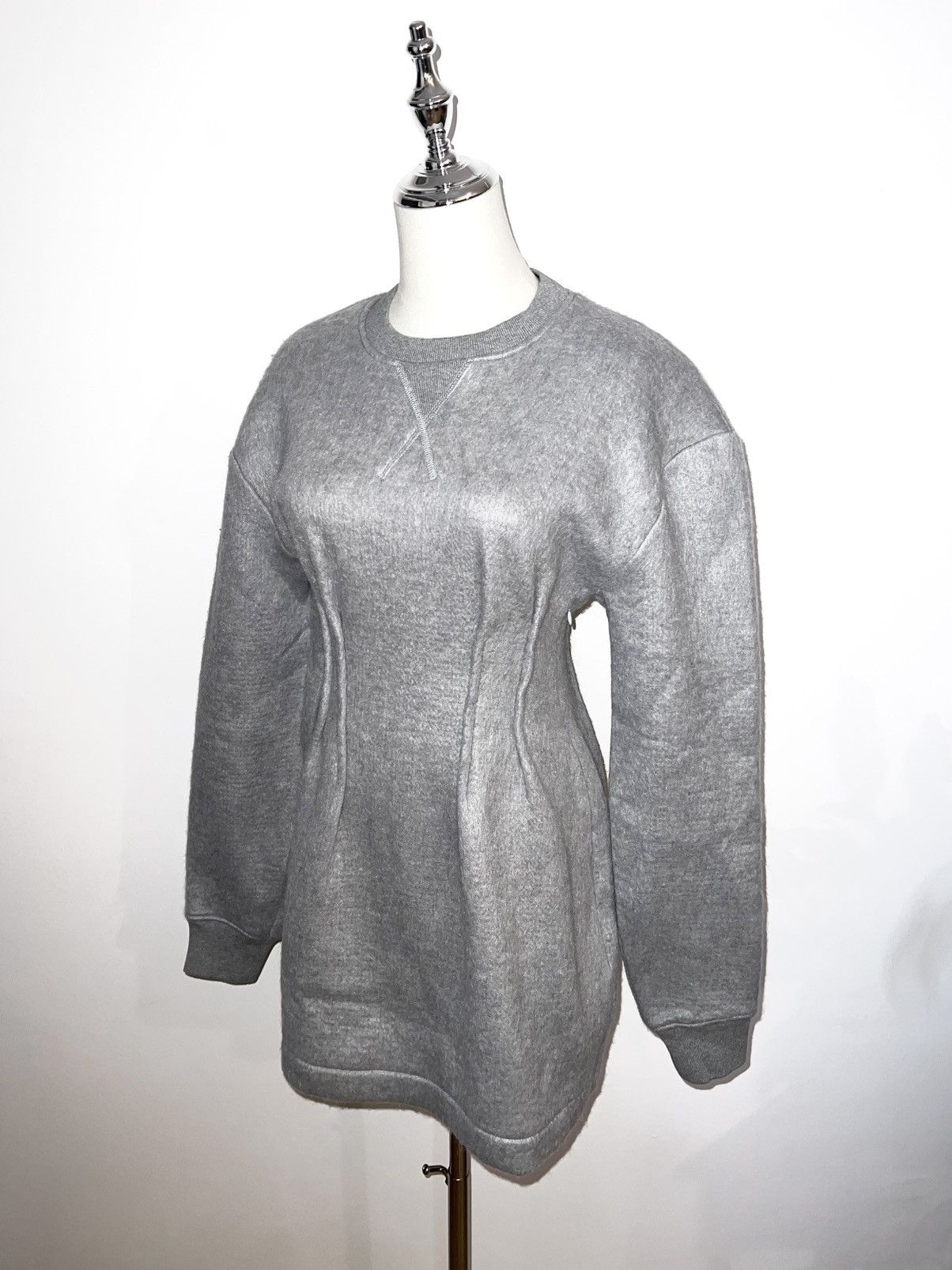 JW Anderson JW Anderson Sculpted grey mohair‑blend sweatshirt dress Size XS / US 0-2 / IT 36-38 - 9 Thumbnail