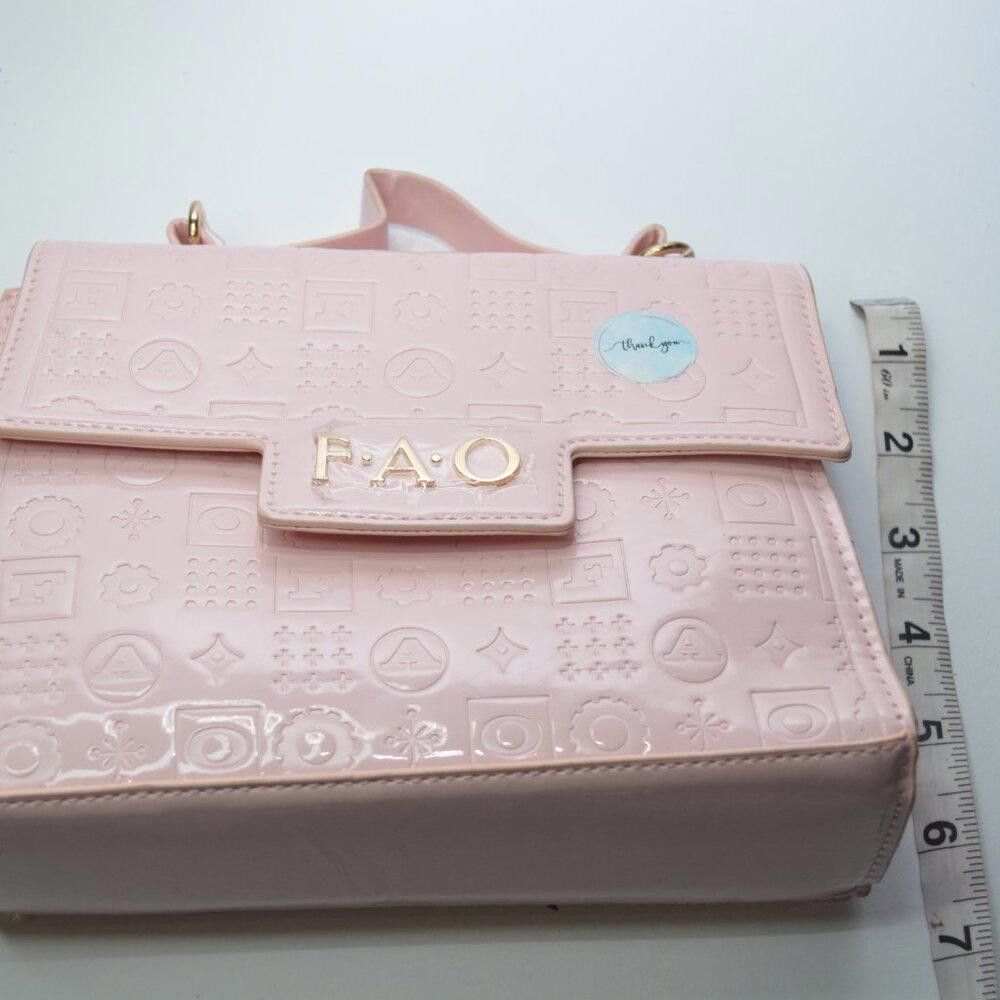 Designer FAO Pink Embossed Small Tote Bag Size ONE SIZE - 2 Thumbnail