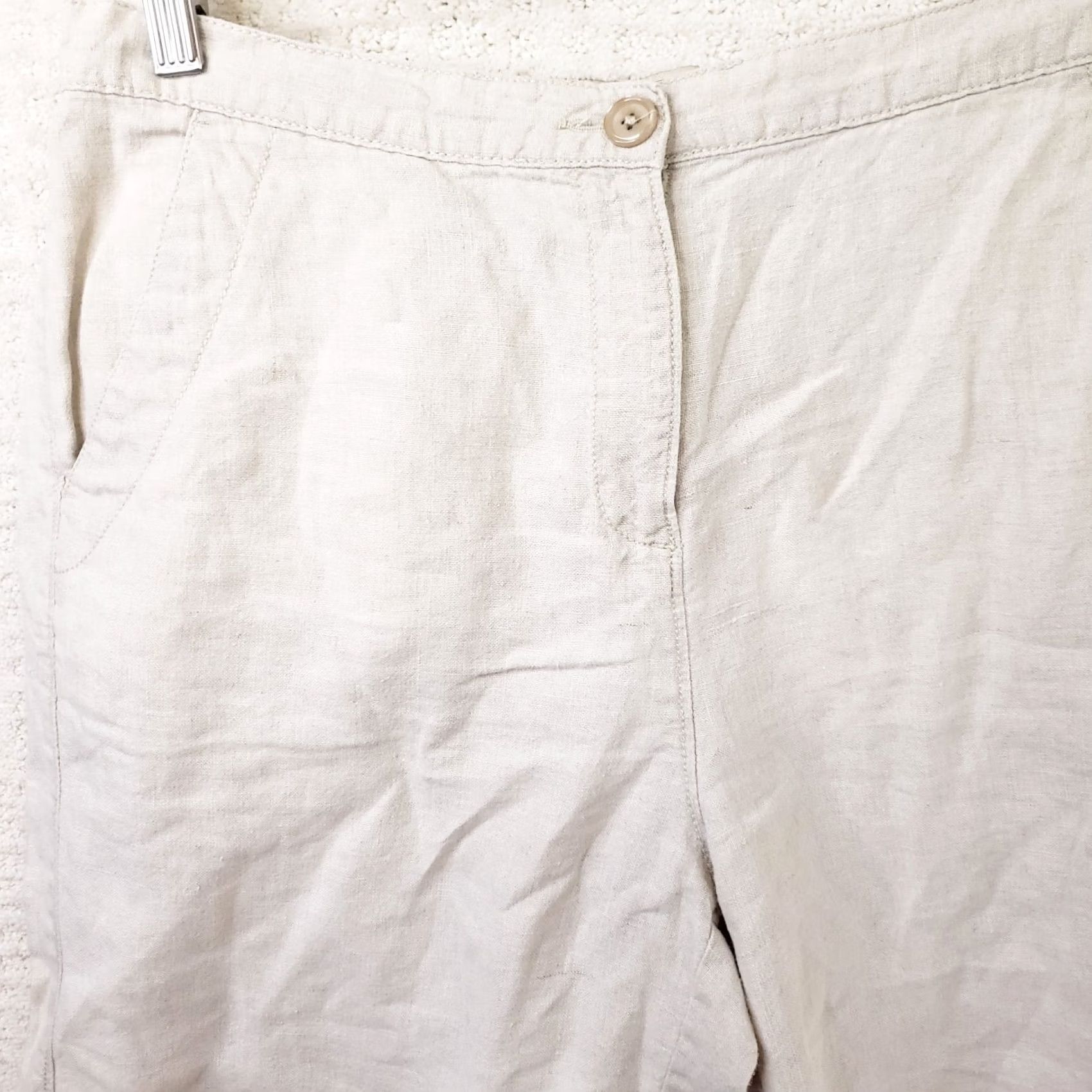 Vintage VINTAGE LL Bean Womens Bermuda Shorts Linen White 12 High Rise 32in 7in Inseam Casual 90s Womens Size 24" / US 00 / IT 34 - 2 Thumbnail