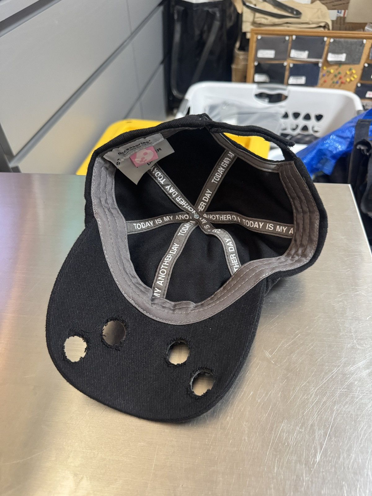 Gleb Kostin Solutions 2023 Gleb Kostin Solutions Cut Out Hole Cap Hat Black Size ONE SIZE - 5 Thumbnail