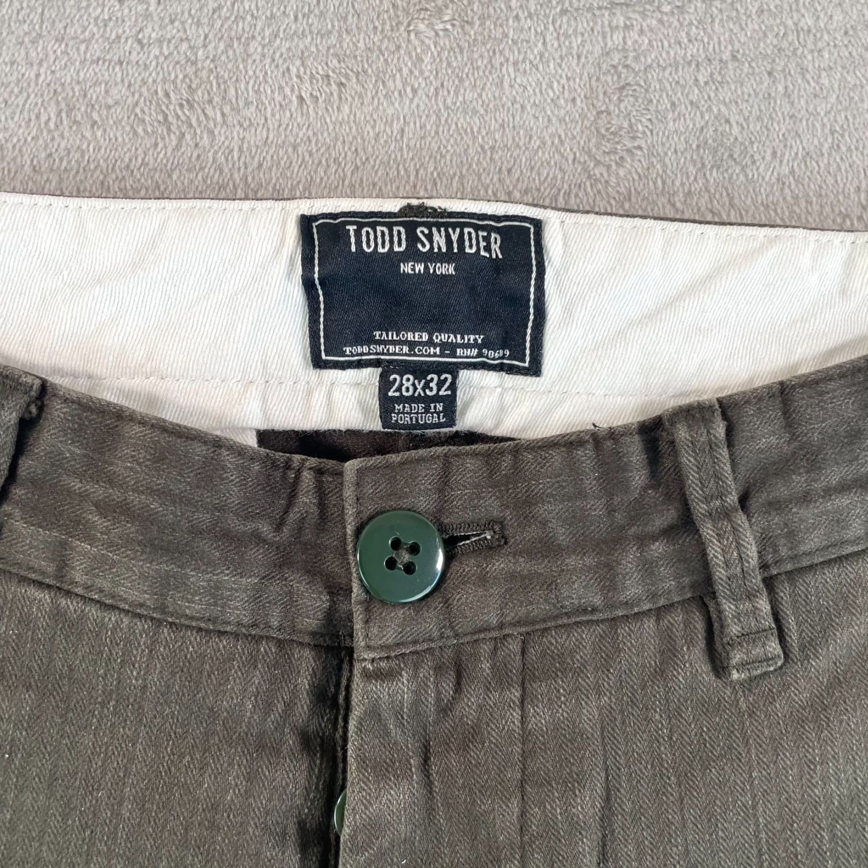 Todd Snyder Todd Snyder Cargo Pants Men 28x31 Olive Green Twill Military Designer Slim Cargo Pants Mens Size US 28 / EU 44 - 2 Thumbnail