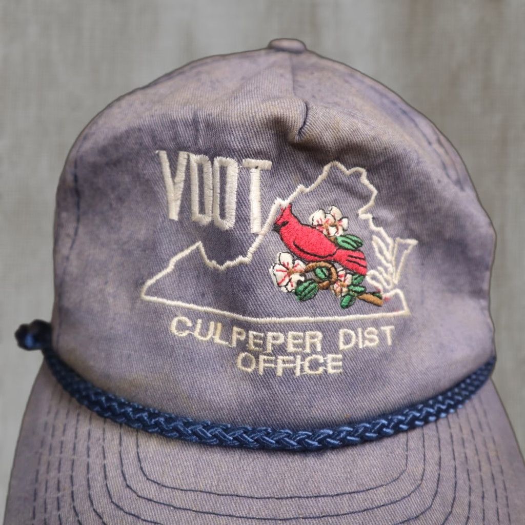 Vintage VINTAGE CAP Trucker Hat Blue Virginia Dept of Transportation VDOT Culpeper Office One Size Mens Size ONE SIZE - 1 Thumbnail